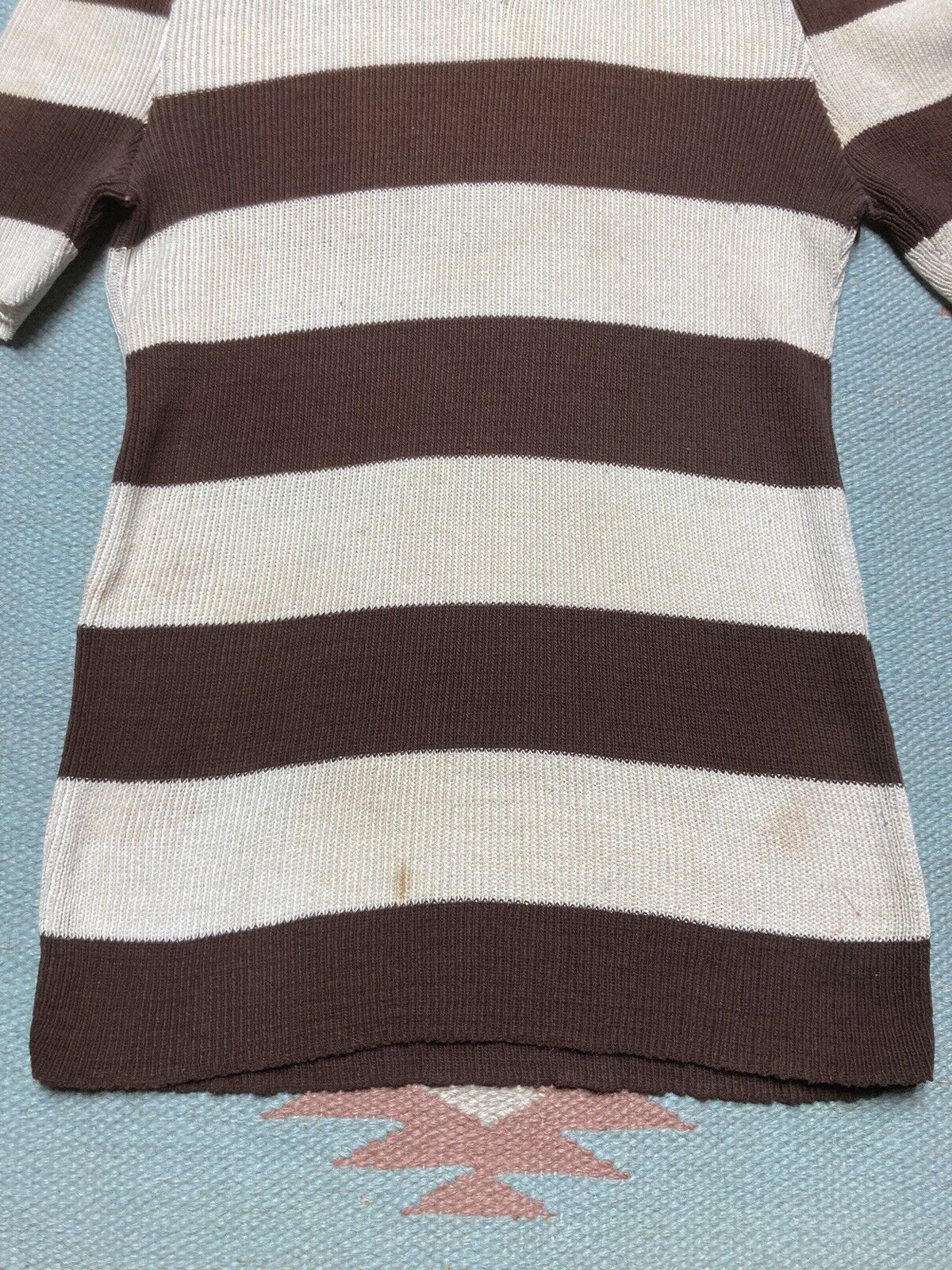 Vintage 70s ribbed t shirt striped sweater dagger women’s S baby tee Size S / US 4 / IT 40 - 2 Thumbnail