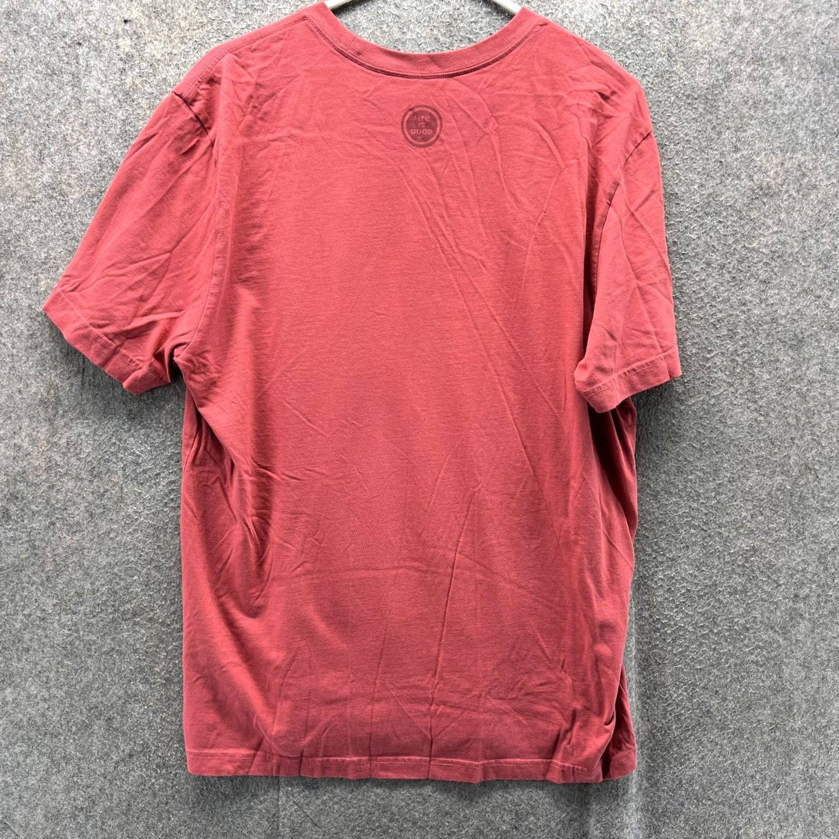 Life is Good Life Is Good Shirt Mens Large Marlin Crusher Tee Short Sleeve Graphic Fishing Red Color Blockigi Size US L / EU 52-54 / 3 - 2 Thumbnail
