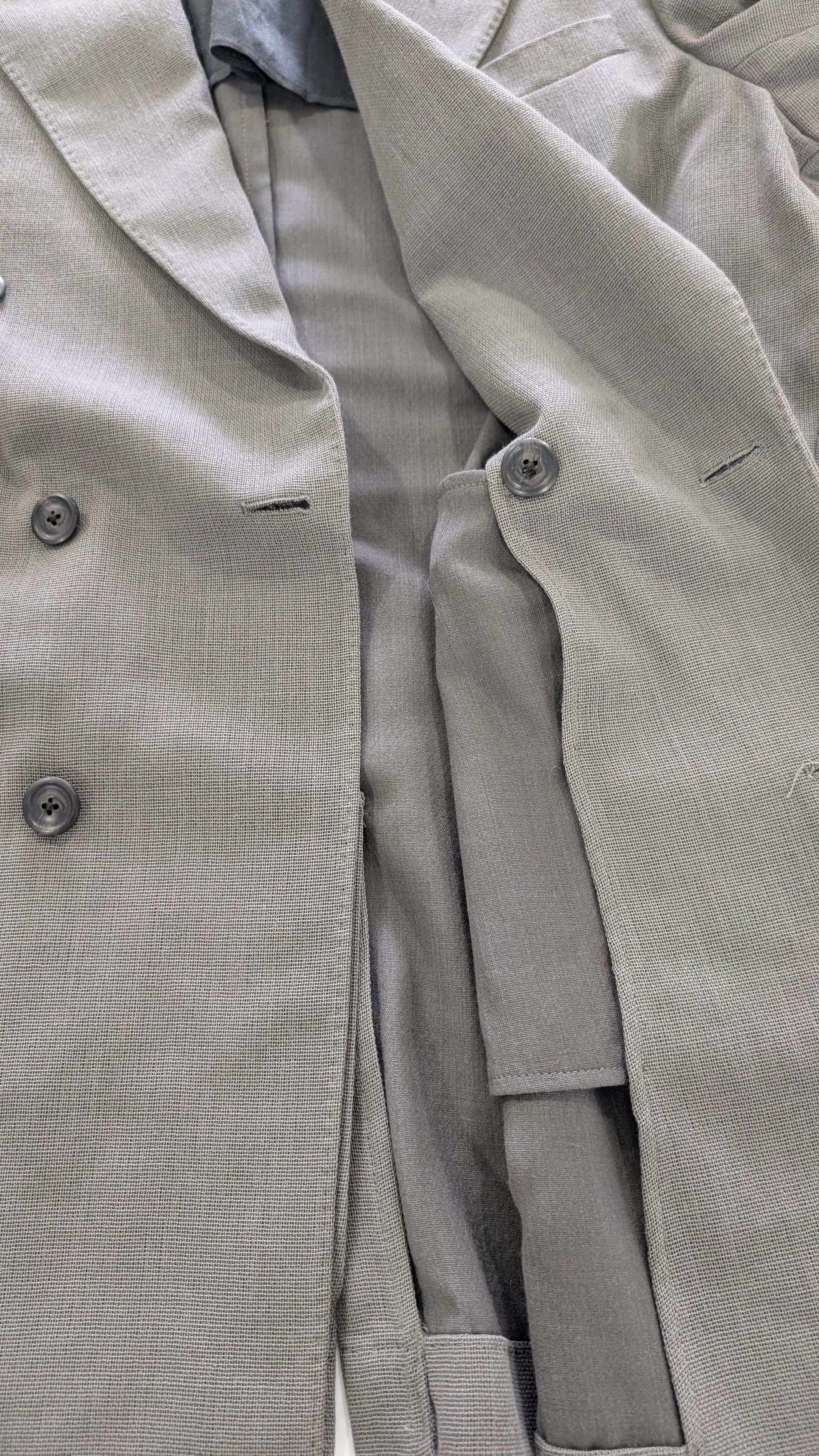 Our Legacy OUR LEGACY Sharp DB Blazer 52 XL Double Grey Weave Size 42L - 7 Thumbnail