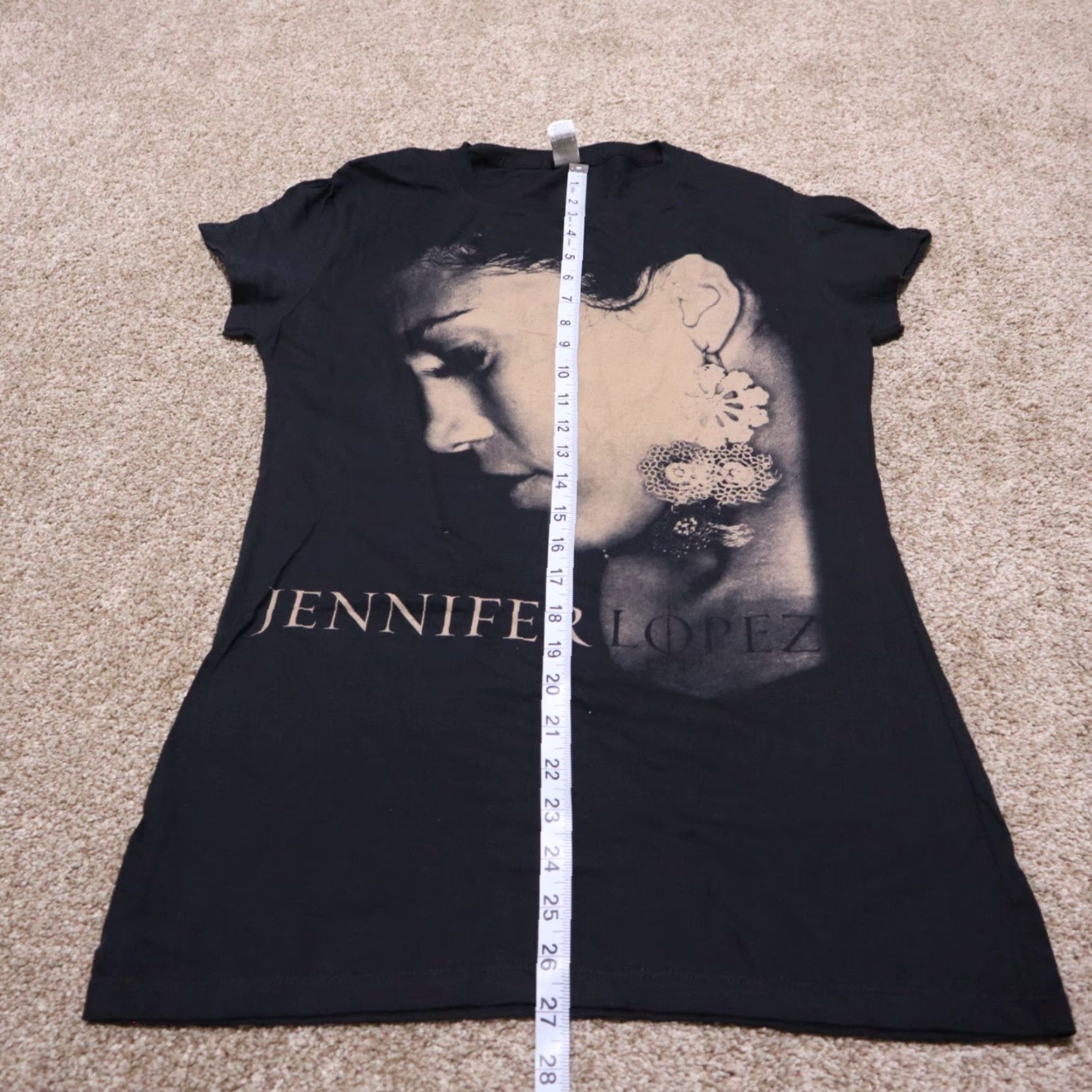 Vintage Jennifer Lopez Shirt Women's S Black Tee Short Sleeve Crew Neck Graphic Print 2010s Vintage No Size S / US 4 / IT 40 - 5 Thumbnail