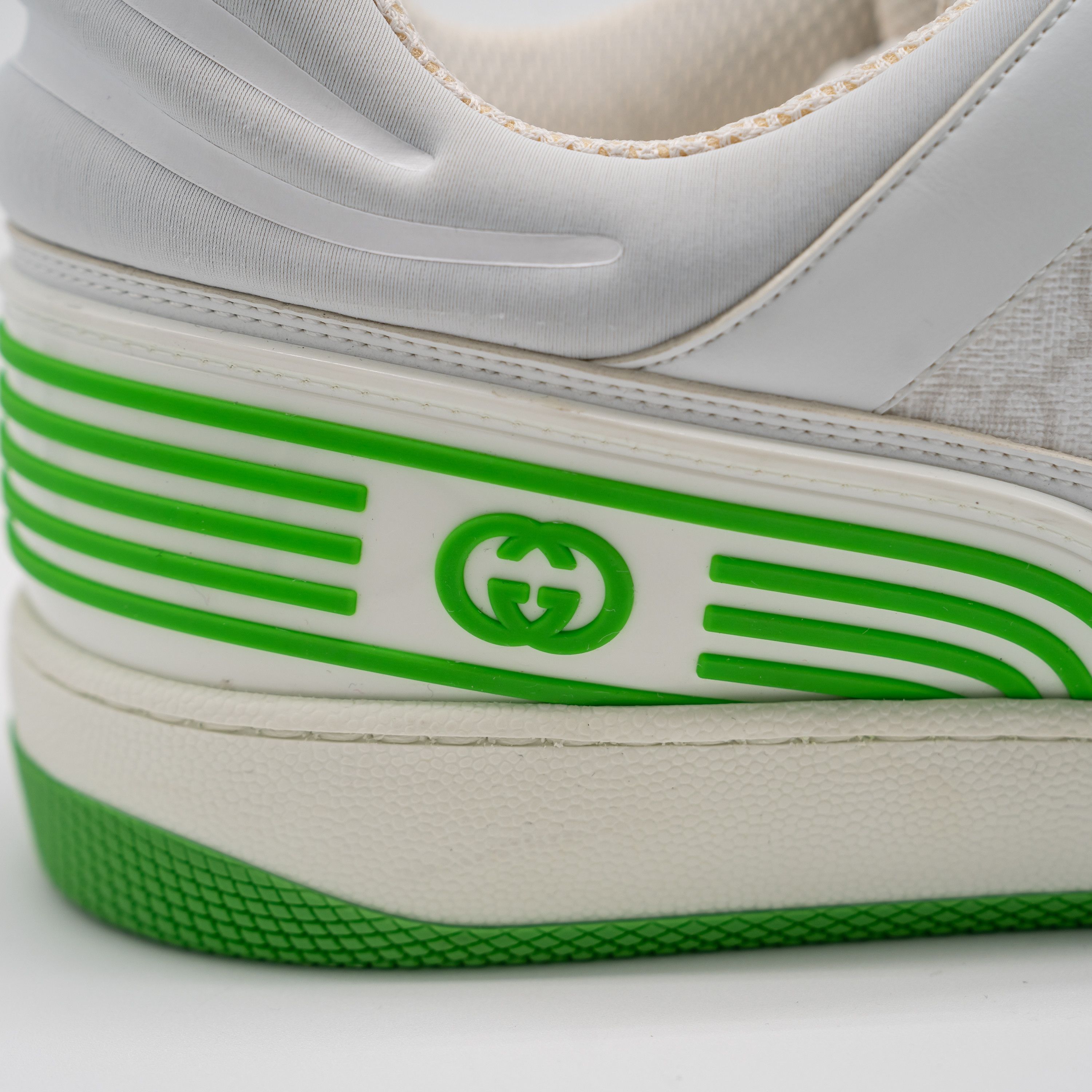 Gucci 14G 14.5 US Gucci Basket Low White Green Sneakers GG Size US 14 / EU 47 - 9 Thumbnail
