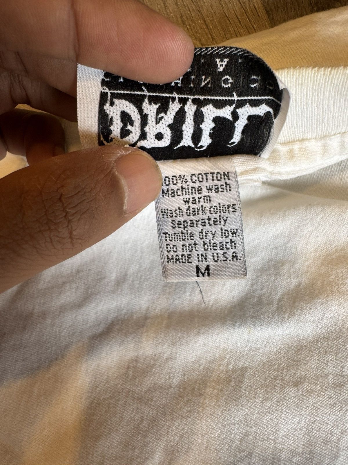 Vintage VINTAGE 90’S DRILL WHITE T SHIRT Size US M / EU 48-50 / 2 - 8 Thumbnail