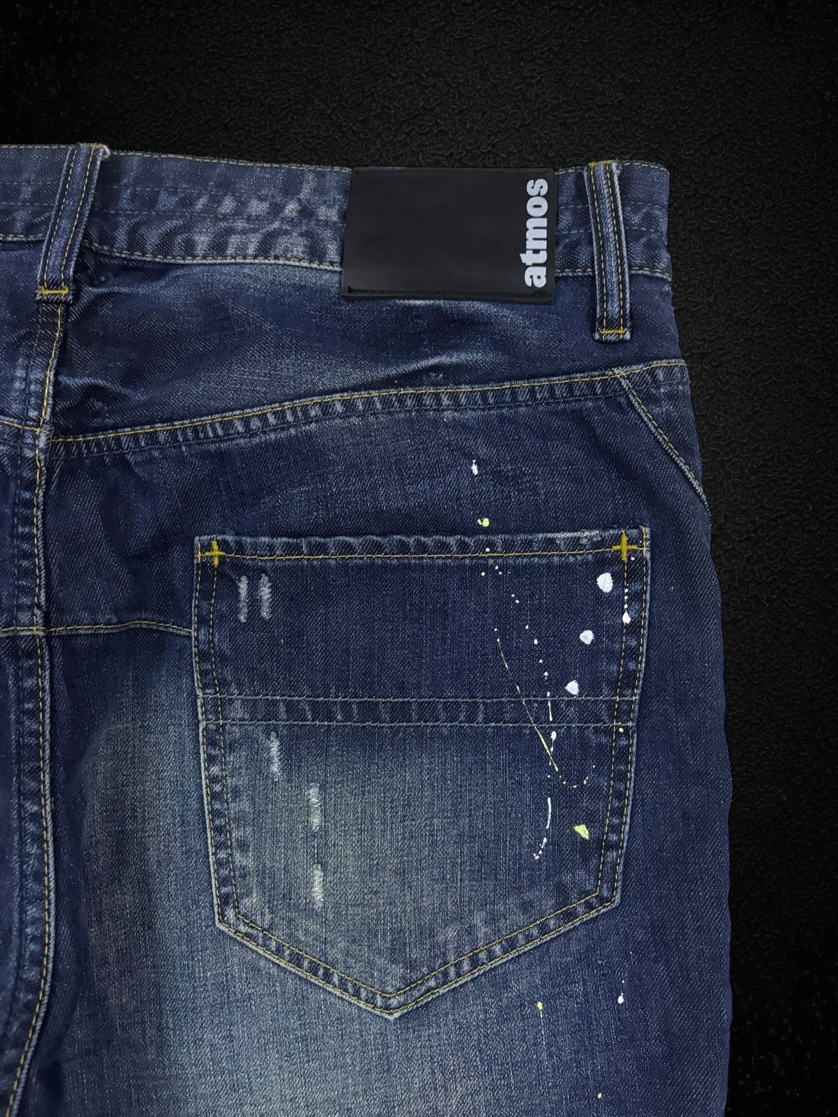 Number (N)ine FW13 Number (N)ine x ATMOS Paint Splatter Jeans Size US 34 / EU 50 - 8 Thumbnail