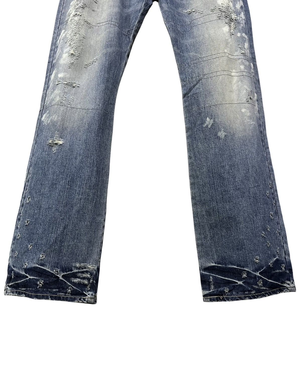 Cook Jeans Cook Jeans Fleur De Lis Grunge Distressed ERD Denim Size US 36 / EU 52 - 11 Thumbnail