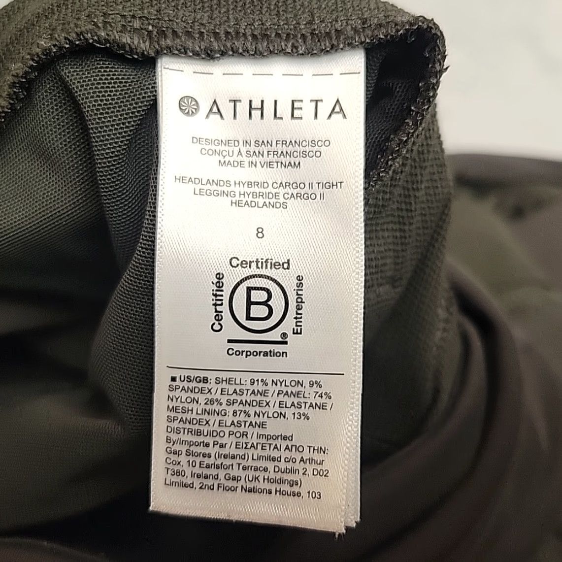 Athleta Athleta Pants Womens 8 Green Highline Hybrid Cargo Tight Legging Athleisure Size 30" / US 8 / IT 44 - 4 Thumbnail