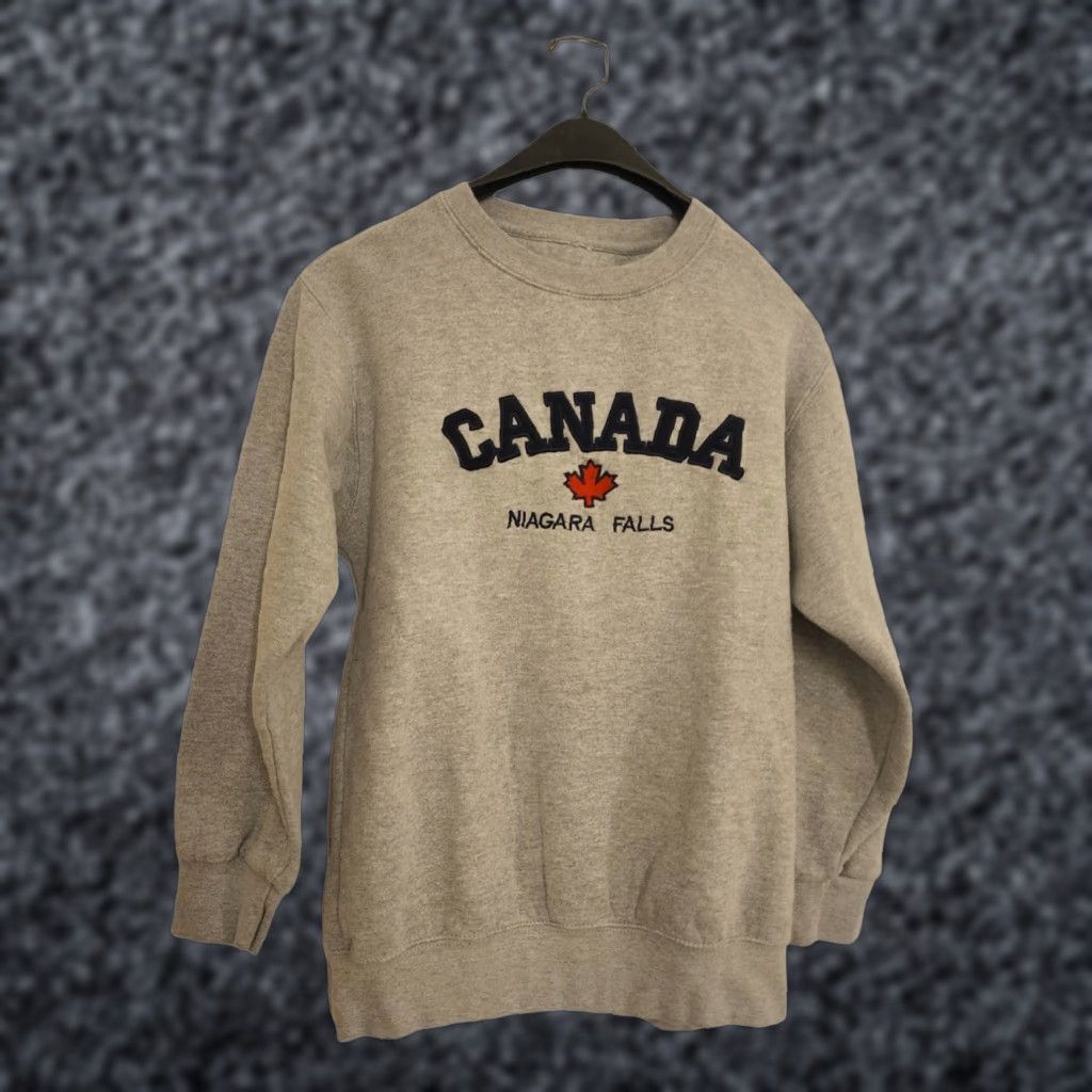 Vintage VINTAGE Unbranded Sweatshirt Men Crewneck S Niagara Falls Embroidered Gray Canada Size US S / EU 44-46 / 1 - 1 Thumbnail