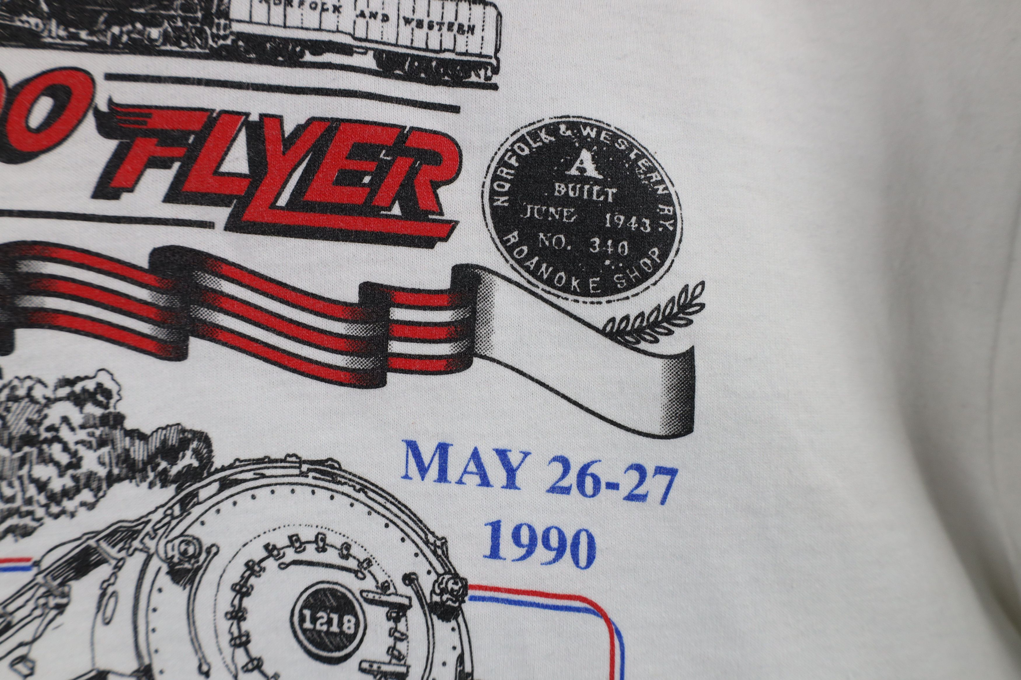 Vintage Vintage 90s Flyer Locomotive Train Short Sleeve T-Shirt USA Size US XL / EU 56 / 4 - 5 Thumbnail
