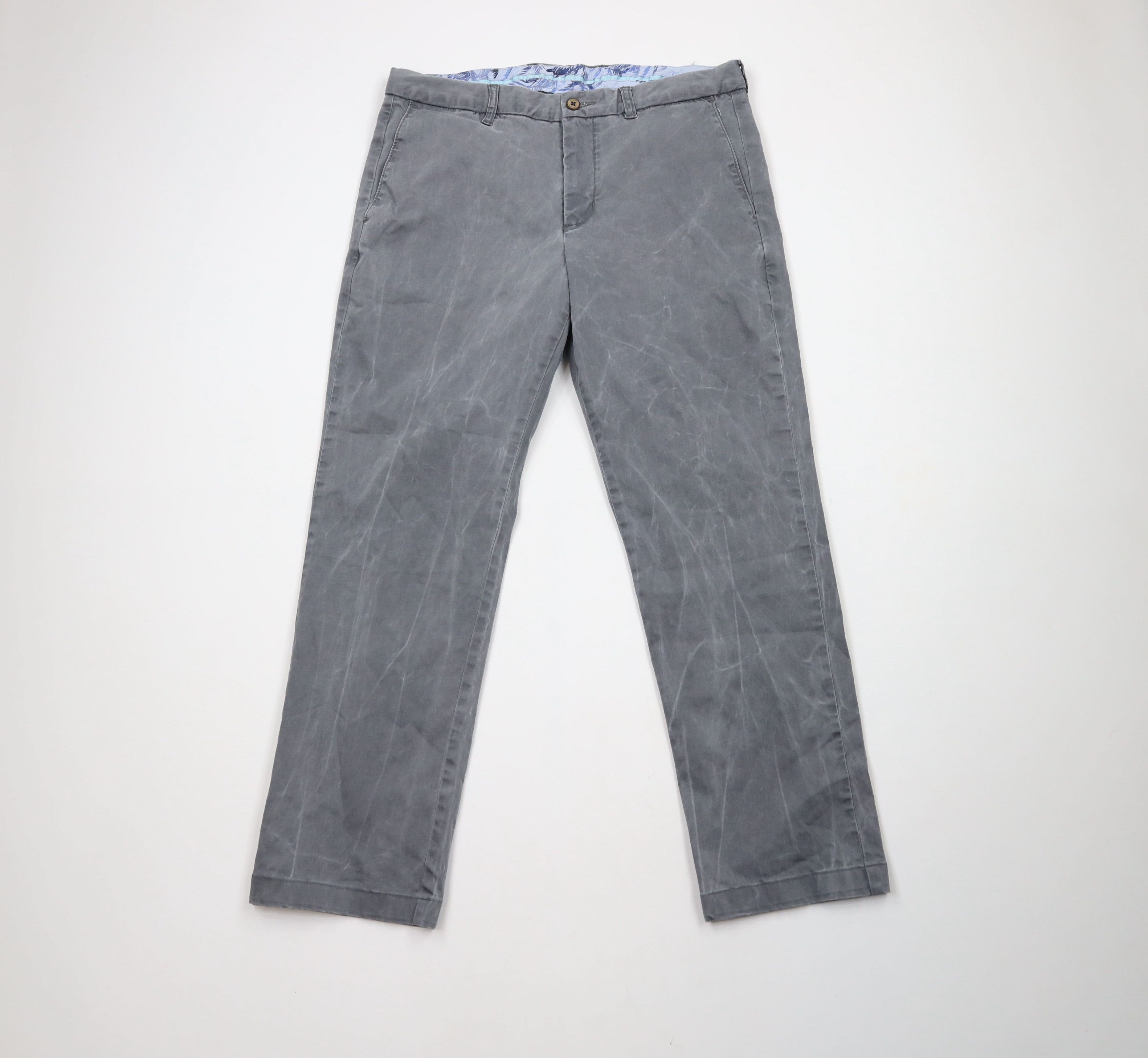 Tommy Bahama × Vintage Tommy Bahama Stonewash Pigment Dye Stretch Chino Pants Gray Size US 34 / EU 50 - 1 Thumbnail