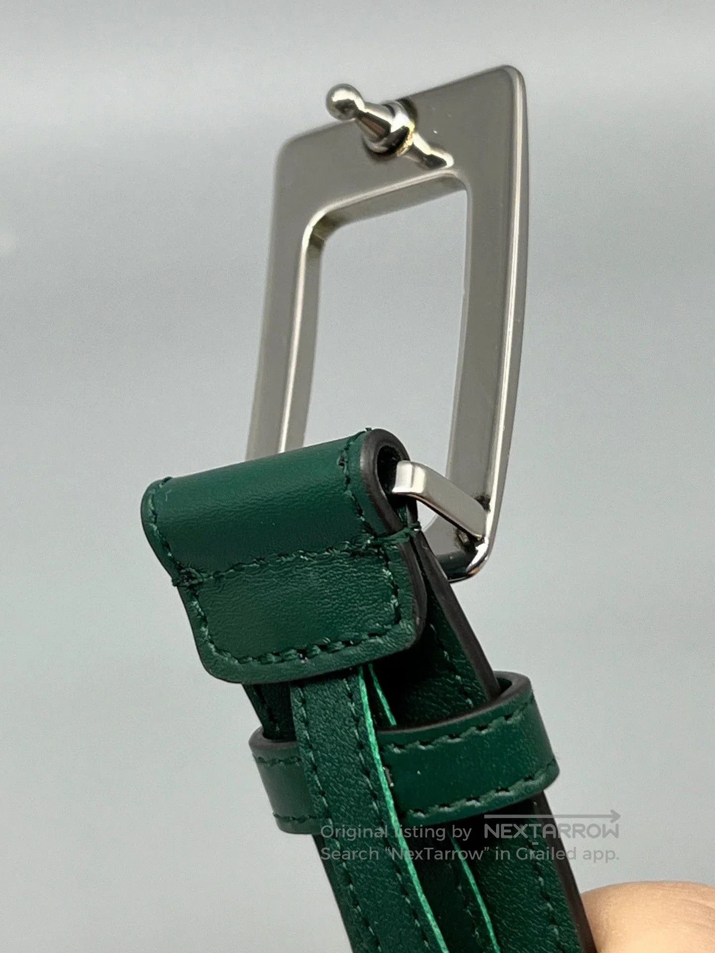 Gucci gucci green leather belt for men and women. Size ONE SIZE - 2 Thumbnail