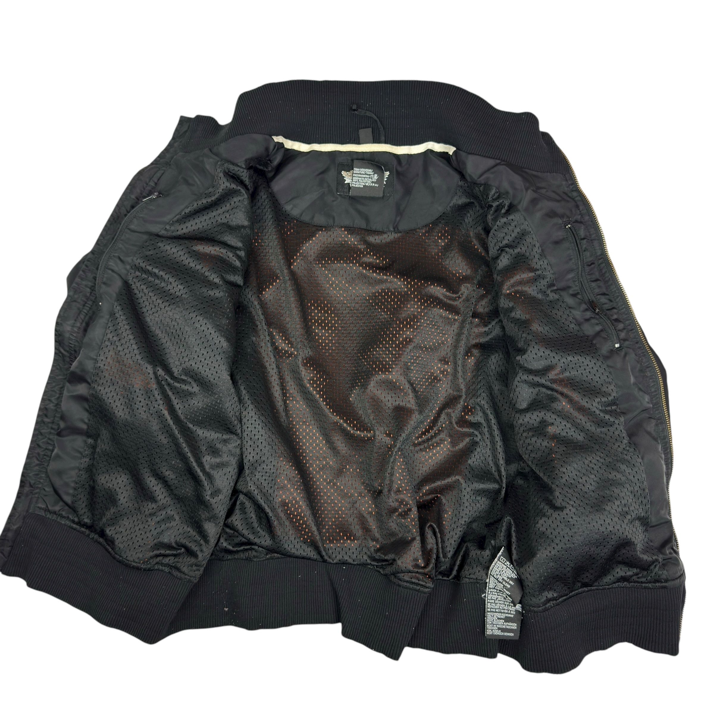 Harley Davidson Harley-Davidson Orange Black Full Zip Bomber Jacket XL Size XL / US 12-14 / IT 48-50 - 5 Thumbnail