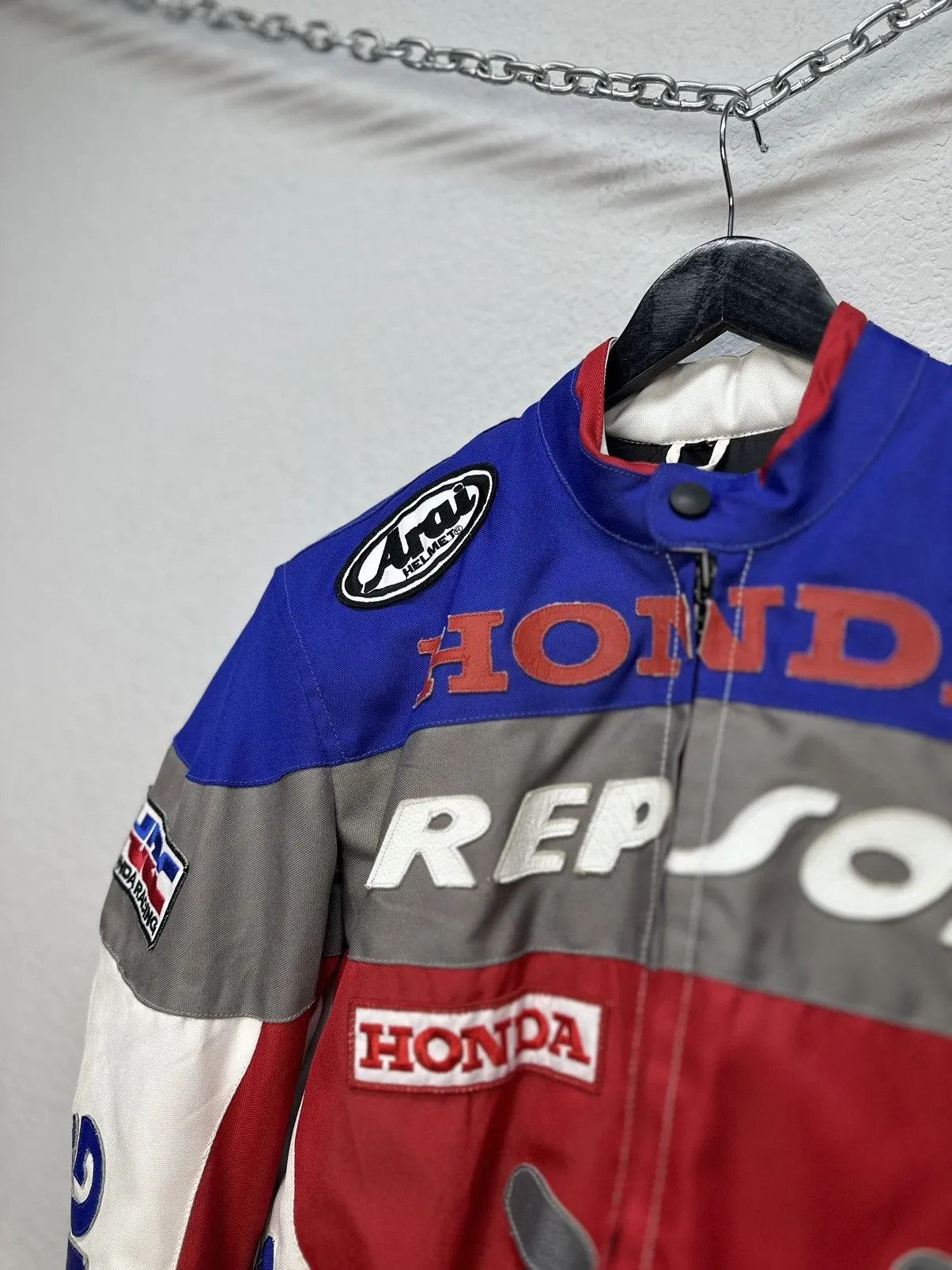 Honda Vintage Leather Jacket Honda Marlboro Red Bull NASCAR Moto Size US S / EU 44-46 / 1 - 7 Thumbnail