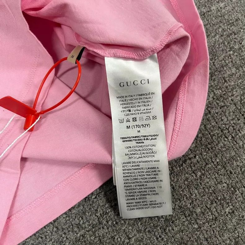 Gucci Gucci Pink Cat Graphic Short Sleeve TShirt-2506 Size M / US 6-8 / IT 42-44 - 6 Thumbnail