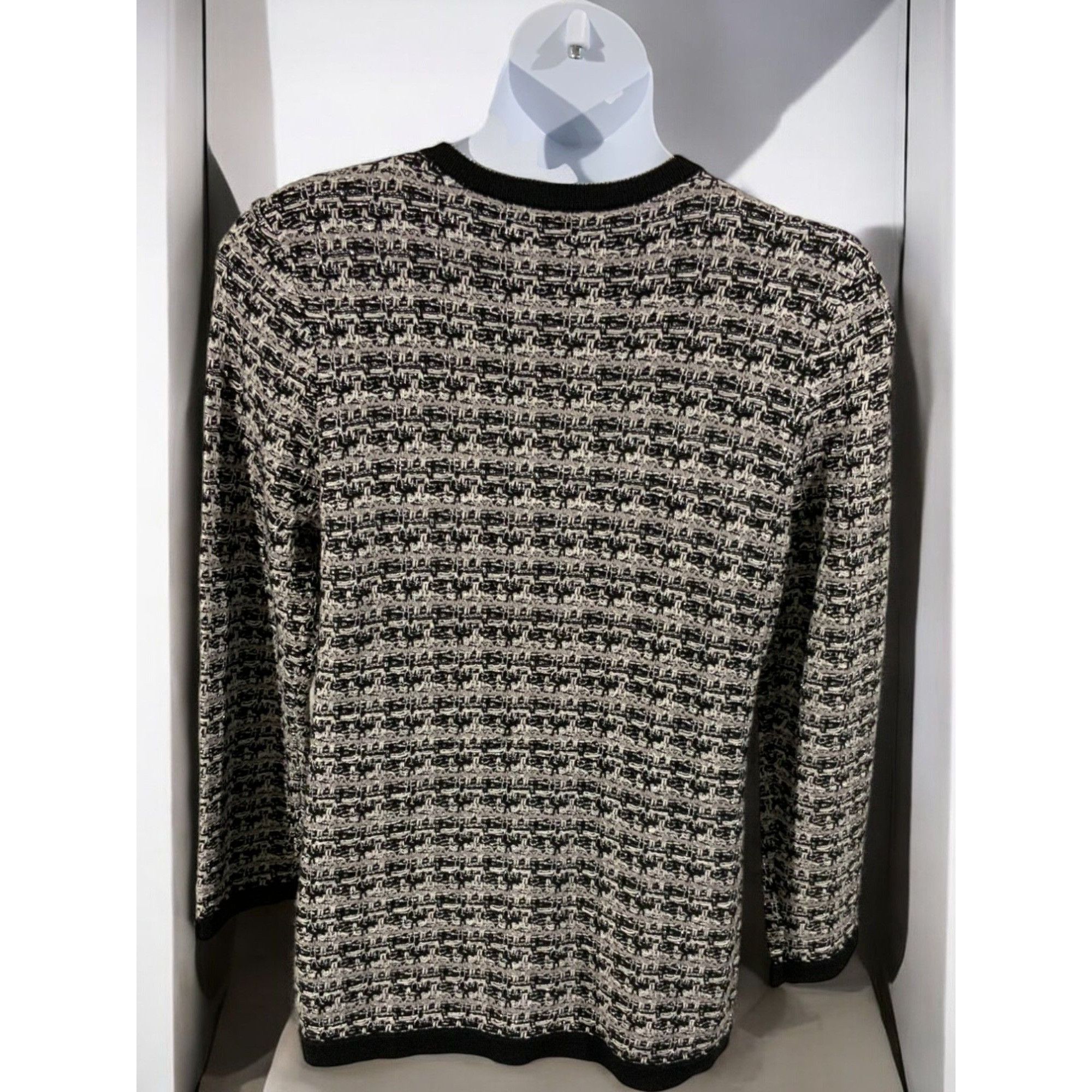 Preston & York Preston & York Textured Cardigan Black White New Large Size L / US 10 / IT 46 - 5 Thumbnail
