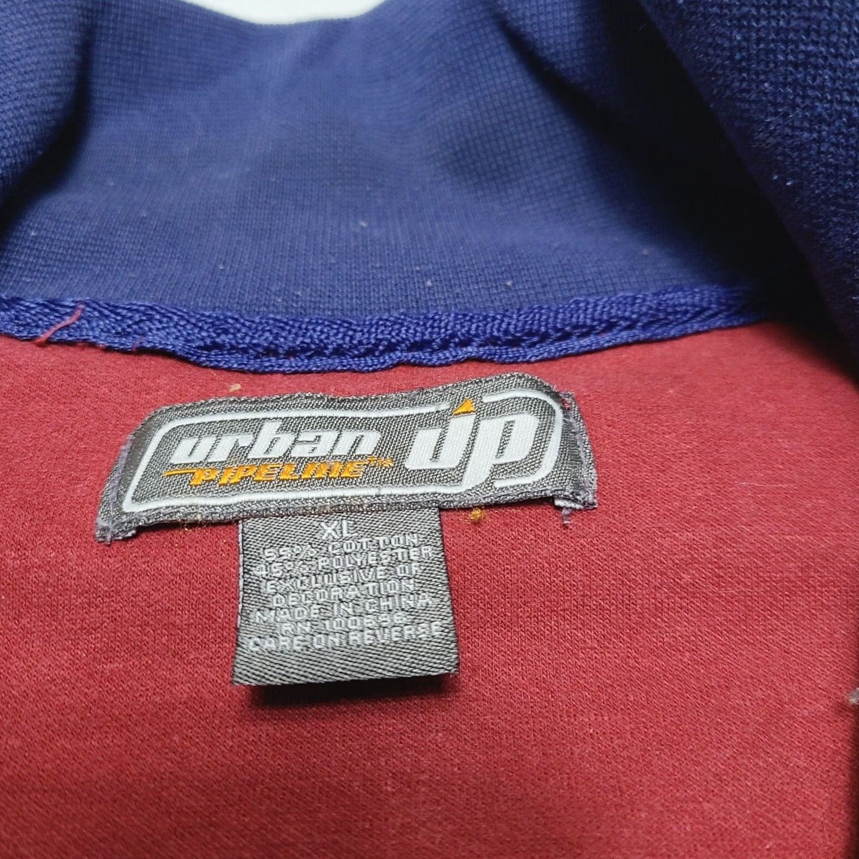 Vintage VINTAGE Urban Pipeline Jacket Men XL Full Zip RedBlue 90s Y2k Knit Mock Mens Size US XL / EU 56 / 4 - 3 Thumbnail