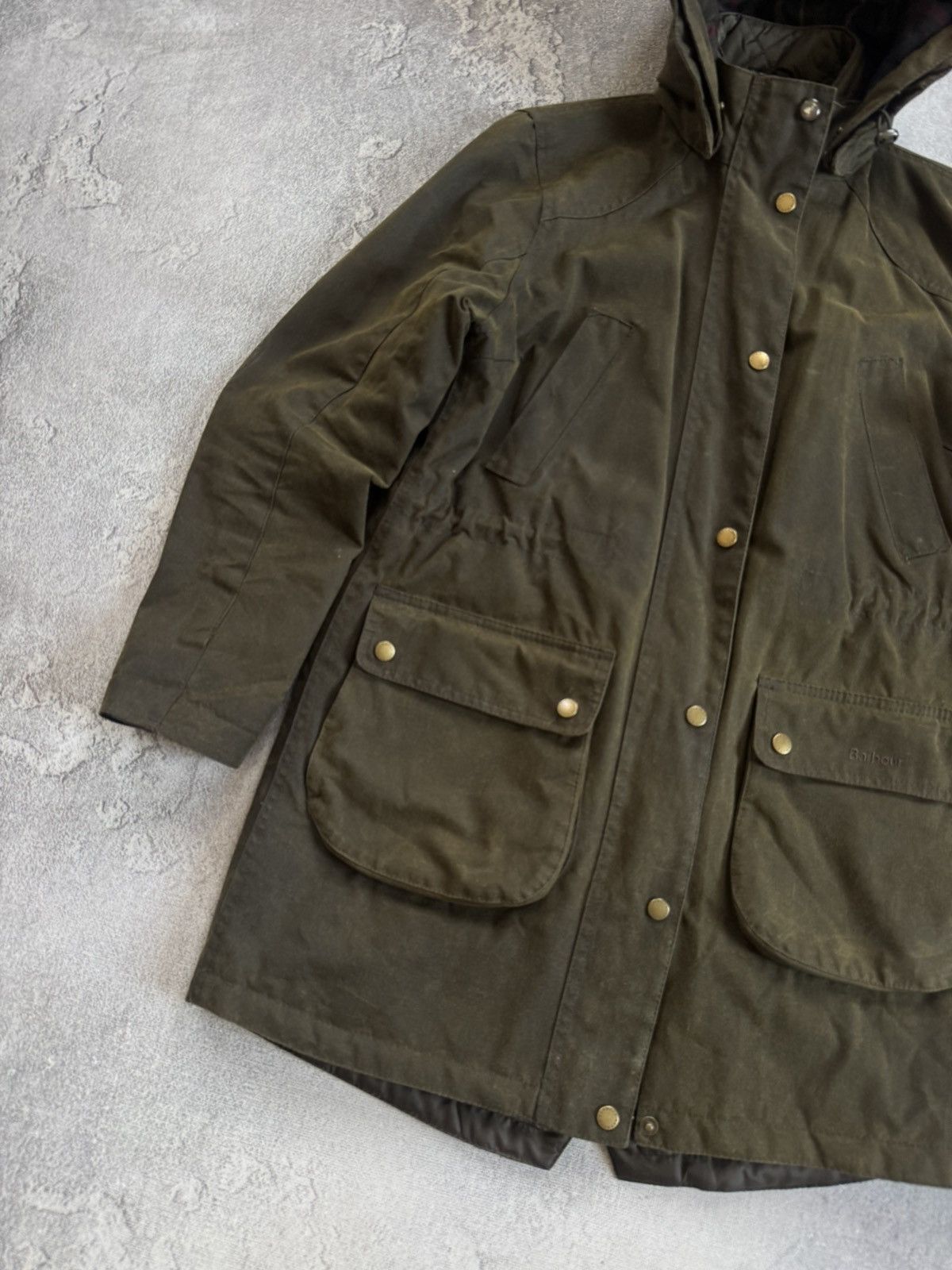Barbour Barbour UK14/US10/EUR40 thrunton wax jacket waxed coat parka Size L / US 10 / IT 46 - 13 Thumbnail