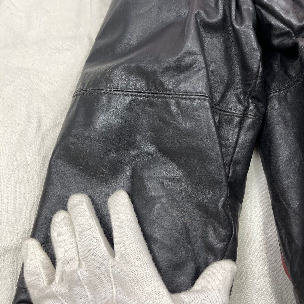 Vintage 90s Vintage ANGORA Leather Jacket Motorcycle Jacket #1187/AP Size US M / EU 48-50 / 2 - 18 Thumbnail