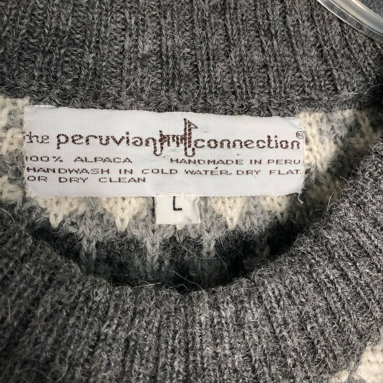Other Peruvian Connection Alpaca Crew Sweater Gray Size US L / EU 52-54 / 3 - 3 Thumbnail
