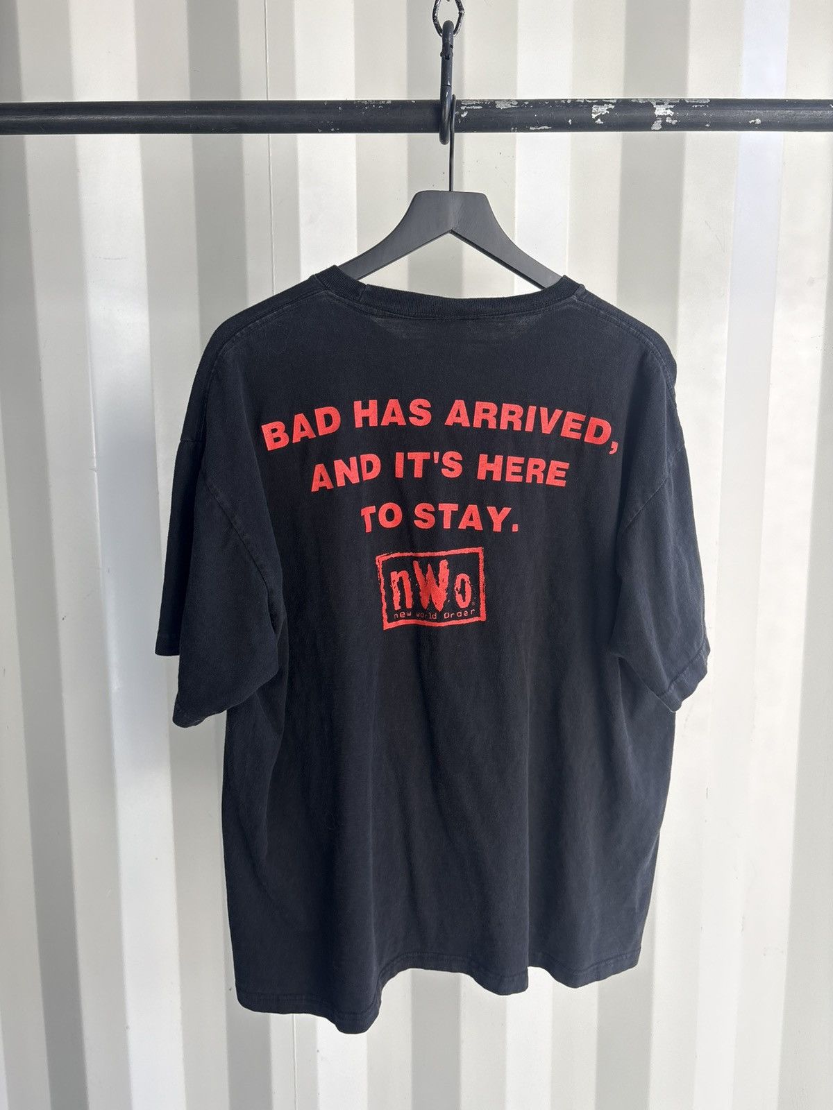 Vintage Thrashed NWO Bad Has Arrived Faded Distressed Shirt GRUNGE Size US XL / EU 56 / 4 - 1 Thumbnail
