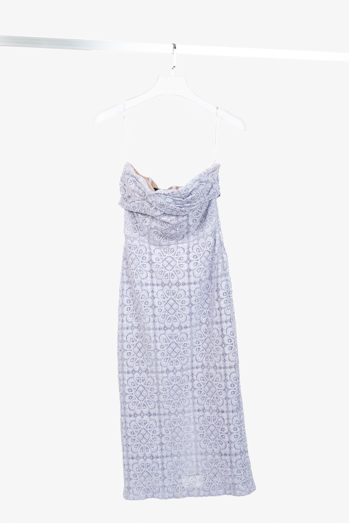 Burberry Prorsum SS/14 Cotton Lace Bustier Strapless Dress