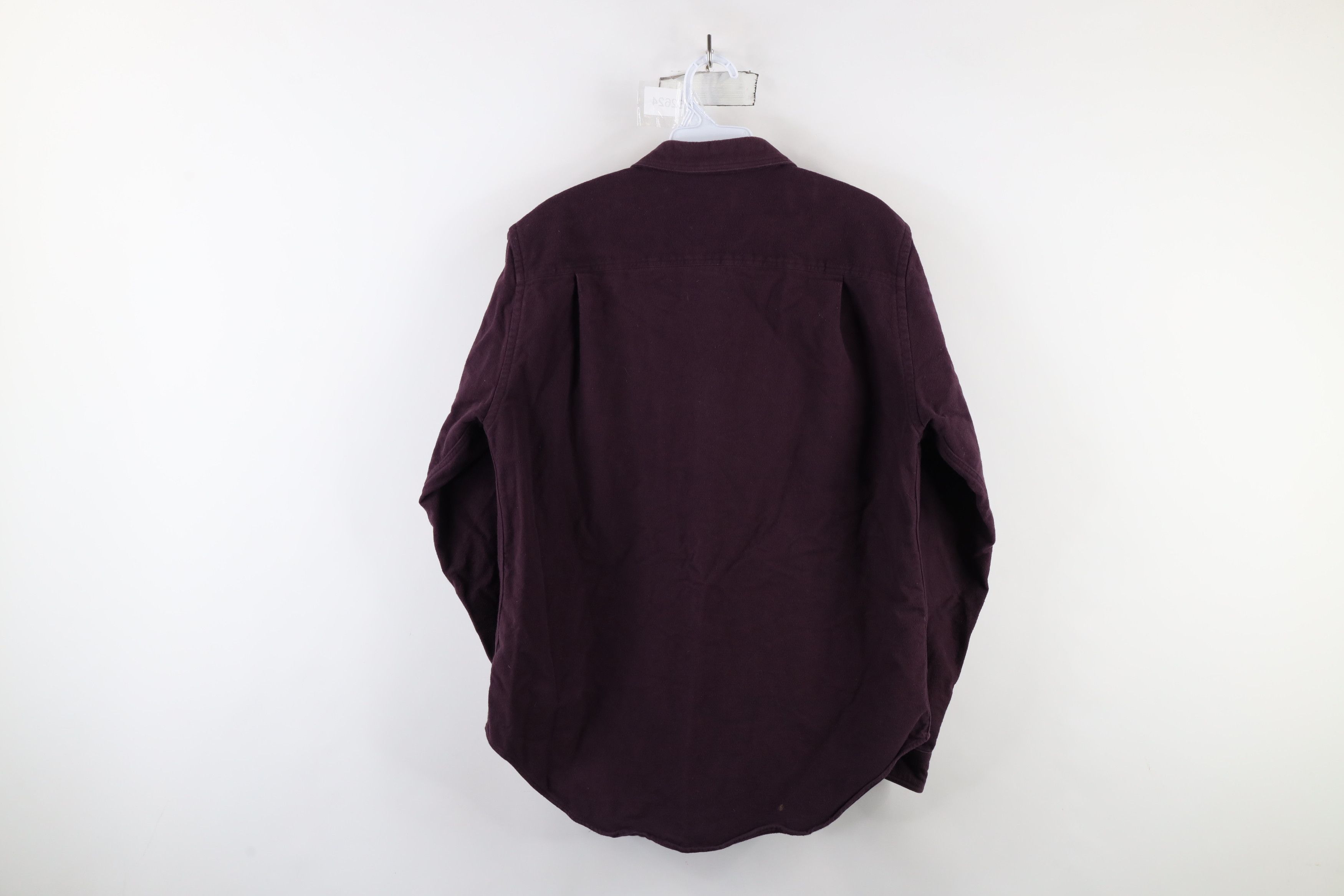 Lands' End × Vintage Vintage 90s Lands End Chamois Cloth Button Shirt Purple Size M / US 6-8 / IT 42-44 - 10 Thumbnail