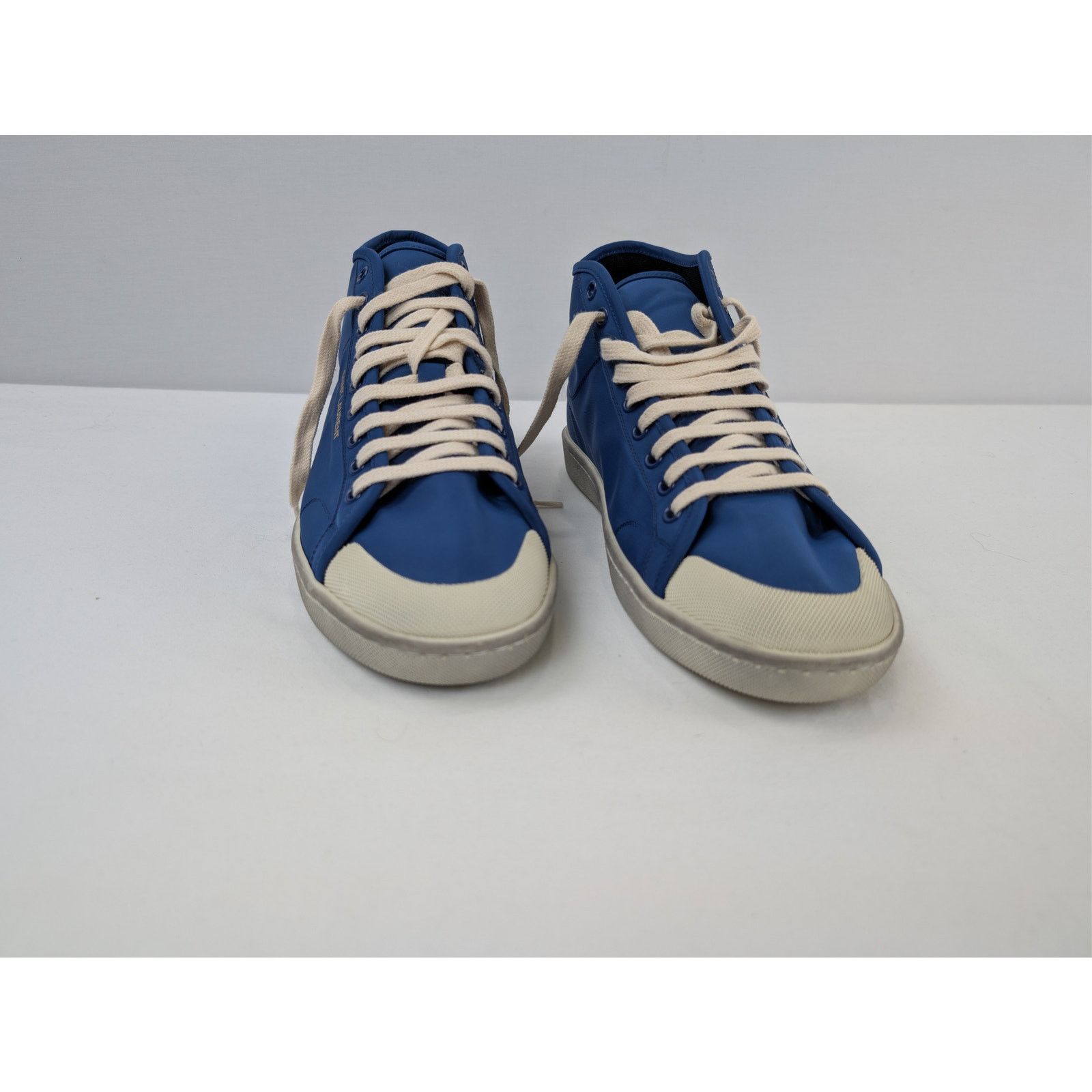 Saint Laurent Paris o1rshd1 Court Classic SL/39 mid-top sneakers in blue nylon Size US 9 / EU 42 - 5 Thumbnail
