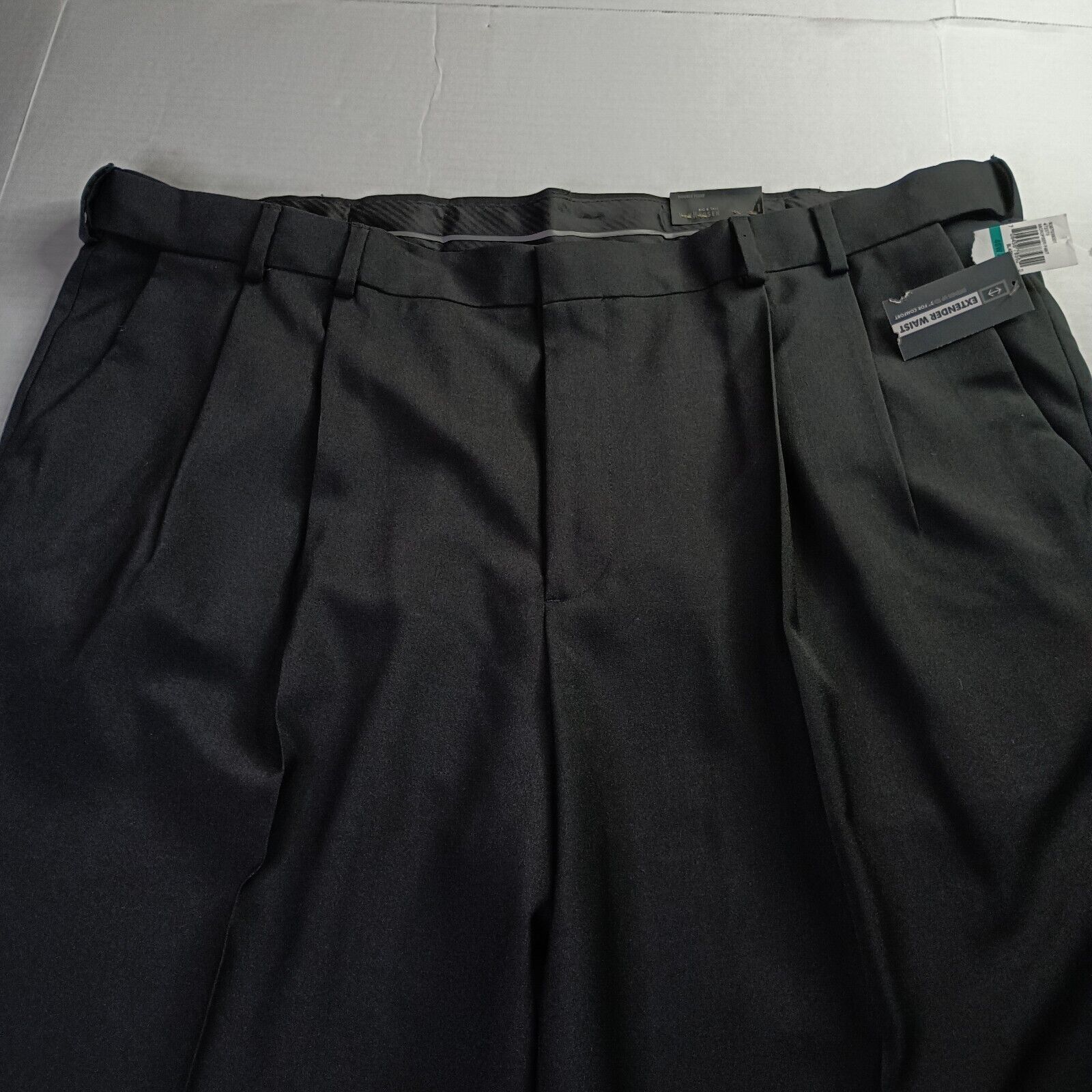 Van Heusen Van Heusen Dress Pants Men's 46x30 Black Double Pleated Size US 44 / EU 60 - 4 Thumbnail