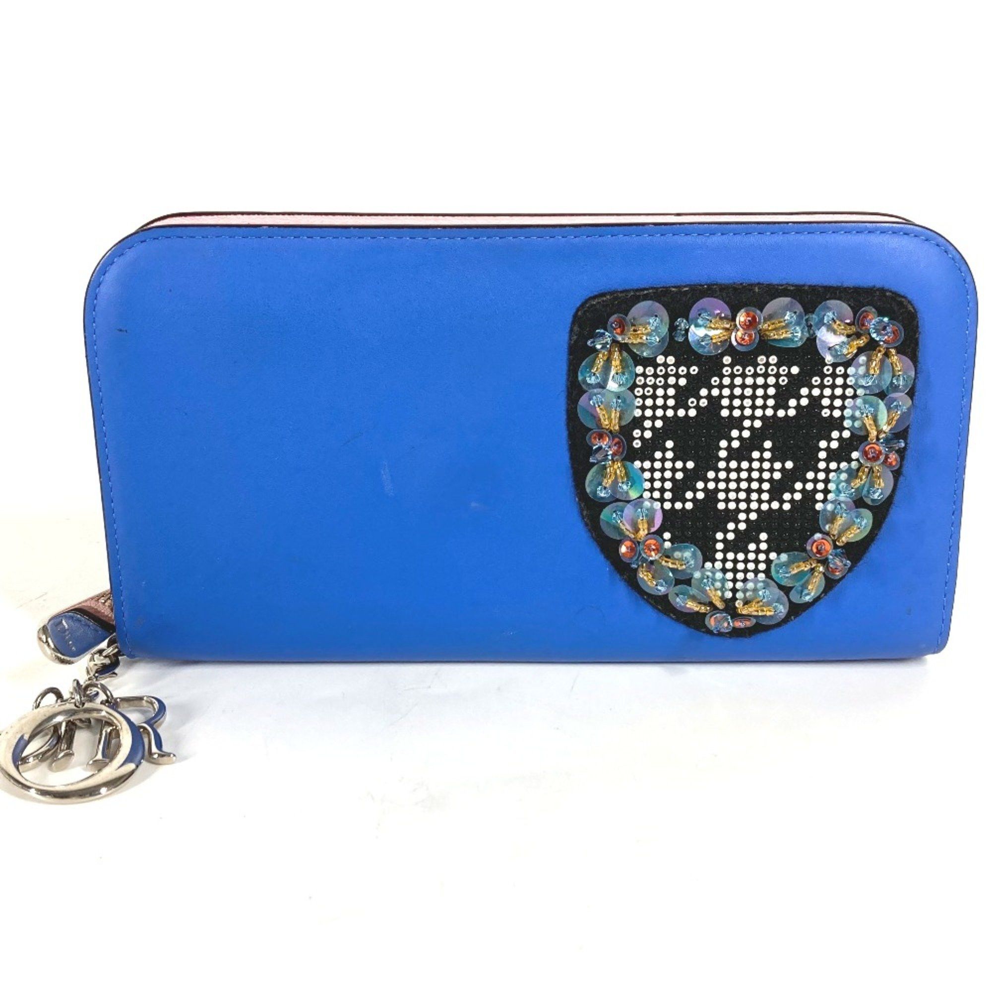 Dior CHRISTIAN DIOR Long wallet Zip Around Long Wallet blue Black Size ONE SIZE - 1 Thumbnail