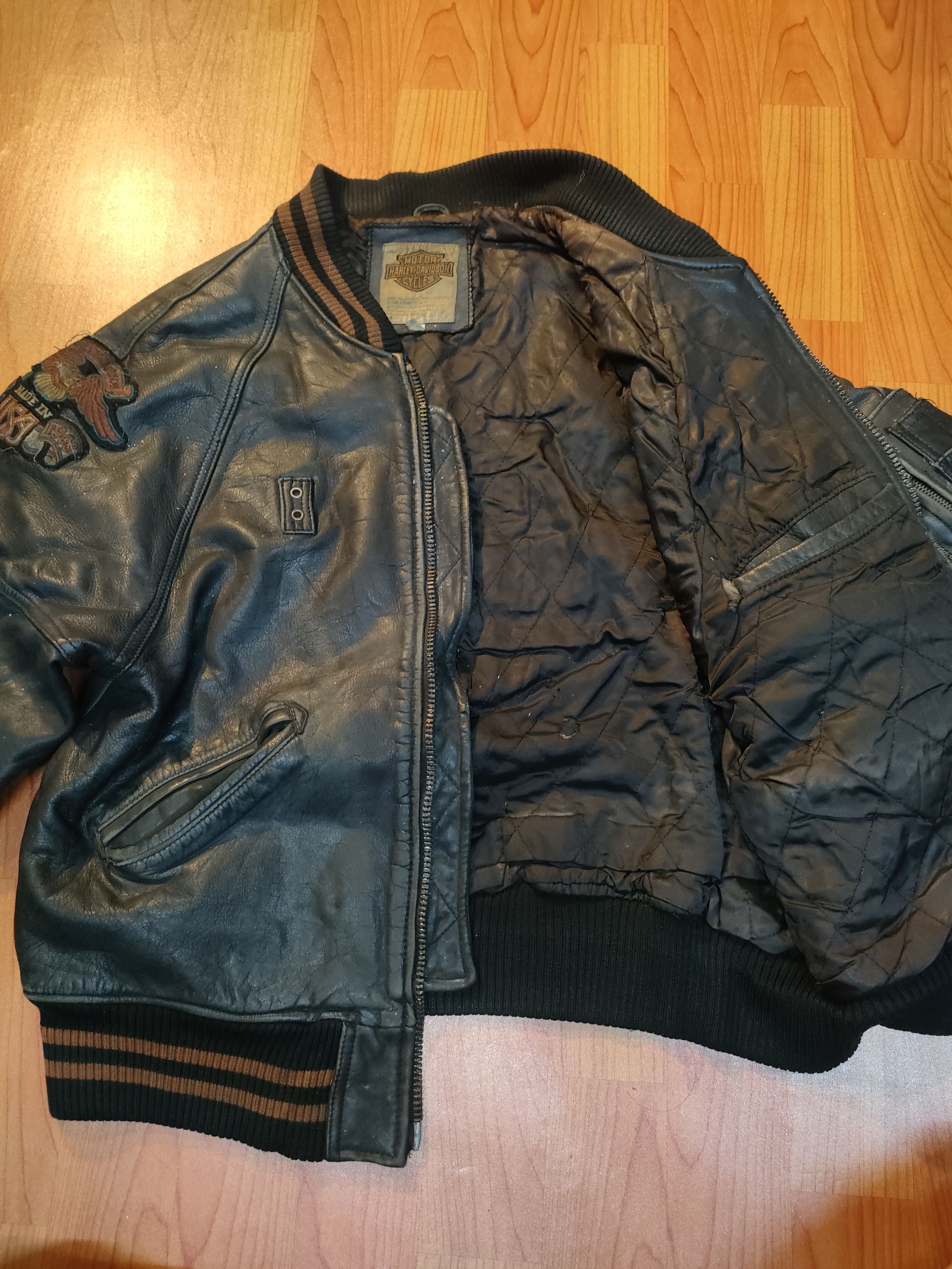 Harley Davidson × Vintage Vintage Harley Davidson Leather Jacket Size US L / EU 52-54 / 3 - 4 Thumbnail