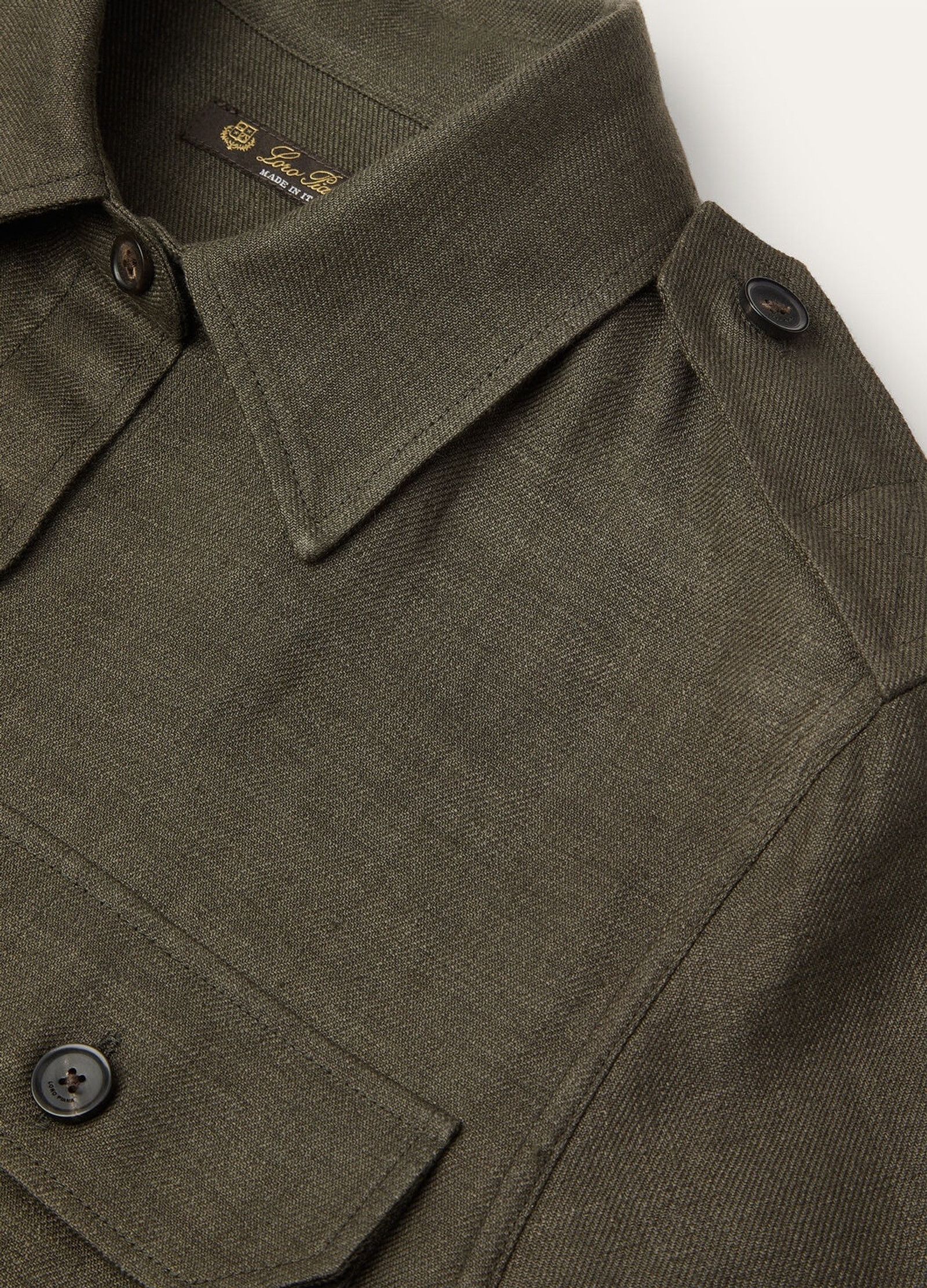 Loro Piana o1srvl11e0526 FAM7333 Annalisa Shirt in Green Size XS / US 0-2 / IT 36-38 - 7 Thumbnail