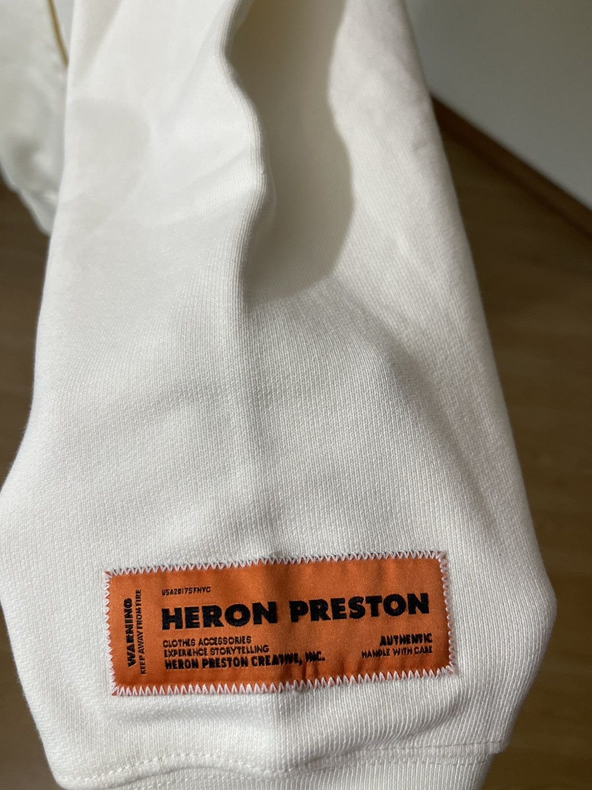 Heron Preston Heron Preston Security Logo Hoodie –White –FW23 - New-Size L Size US L / EU 52-54 / 3 - 5 Thumbnail