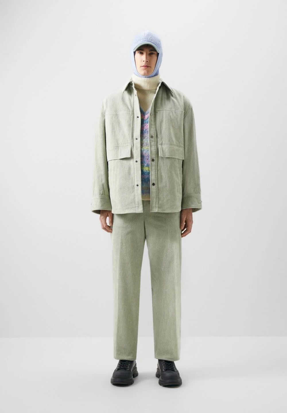 Solid Homme × Wooyoungmi !DS! SS22 Wooyoungmi Green Corduroy Jacket Size US XL / EU 56 / 4 - 1 Thumbnail