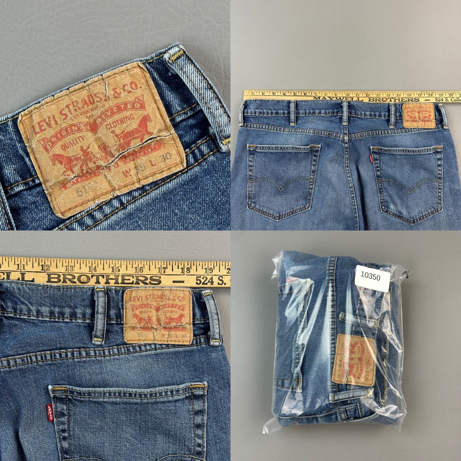 Levi's Levi's 514 Jeans Mens 38x31 Blue Denim Straight Stretch Zip Fly Casual Jeans Regular Mens Size US 38 / EU 54 - 8 Thumbnail