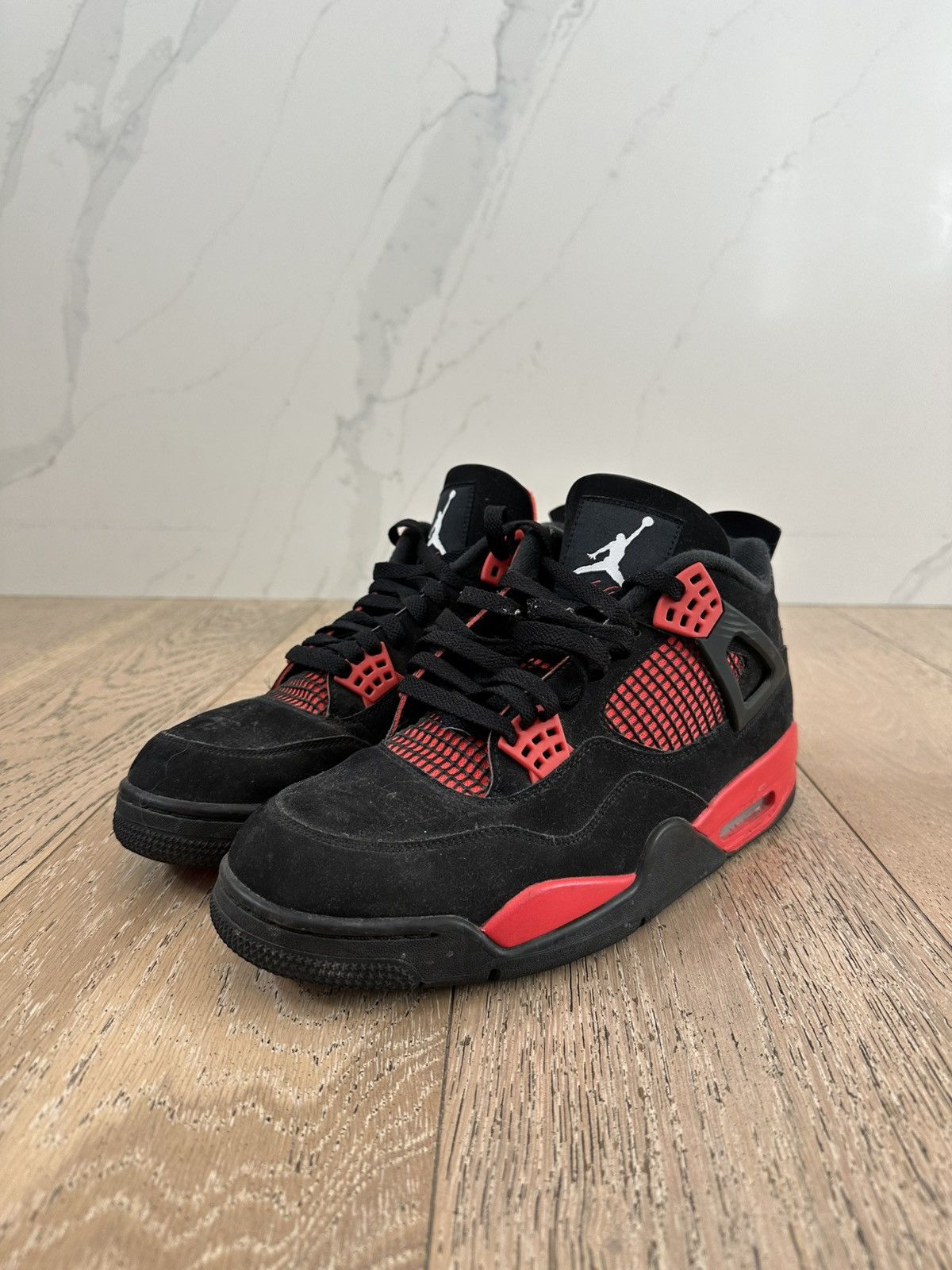 Jordan Brand Jordan 4 Retro Red Thunder Size US 12 / EU 45 - 1 Thumbnail