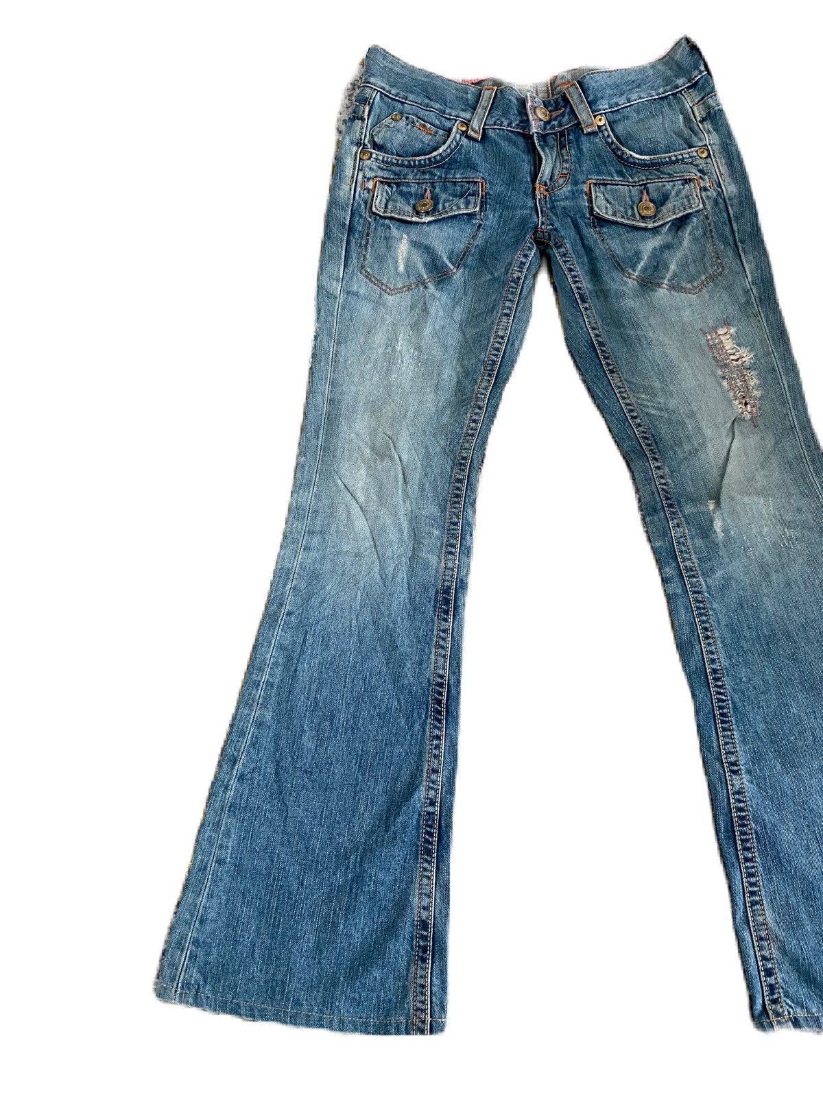 Edwin SUPER FLARE DISTRESS DENIM VENUS SOMETHING BY EDWIN JAPAN Size US 32 / EU 48 - 3 Thumbnail