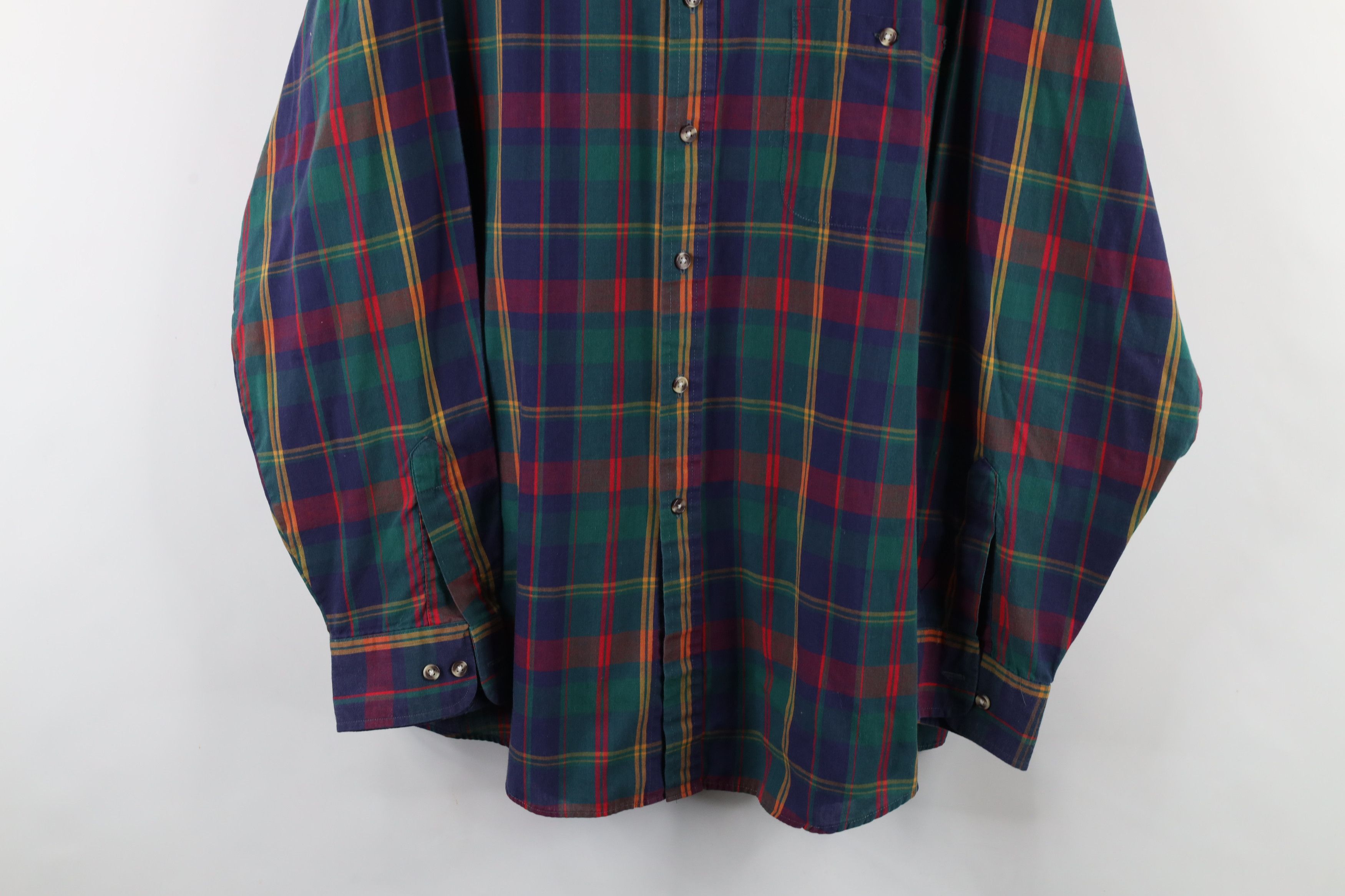 Vintage Vintage 90s Streetwear Plaid Collared Button Down Shirt Size US XL / EU 56 / 4 - 3 Thumbnail