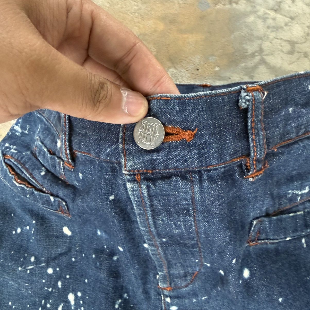 Jean Paul Gaultier Vintage JPG Jean Paul Gaultier Acid Wash Denim Skirt Size 29" - 8 Thumbnail