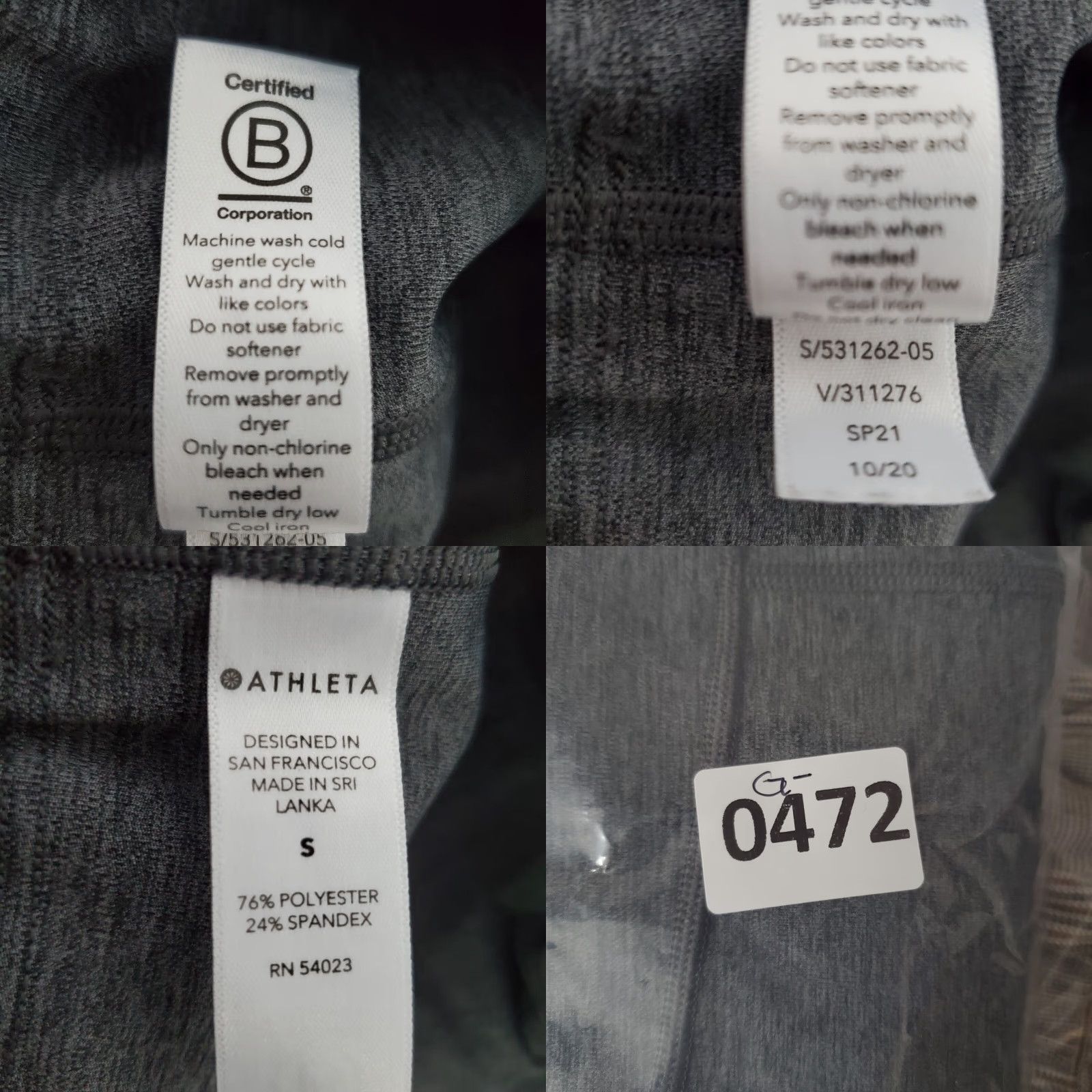 Athleta Athleta Women Tight 7/8 Gray Mid Rise Stretch Pocket Leggings Size ONE SIZE - 9 Thumbnail