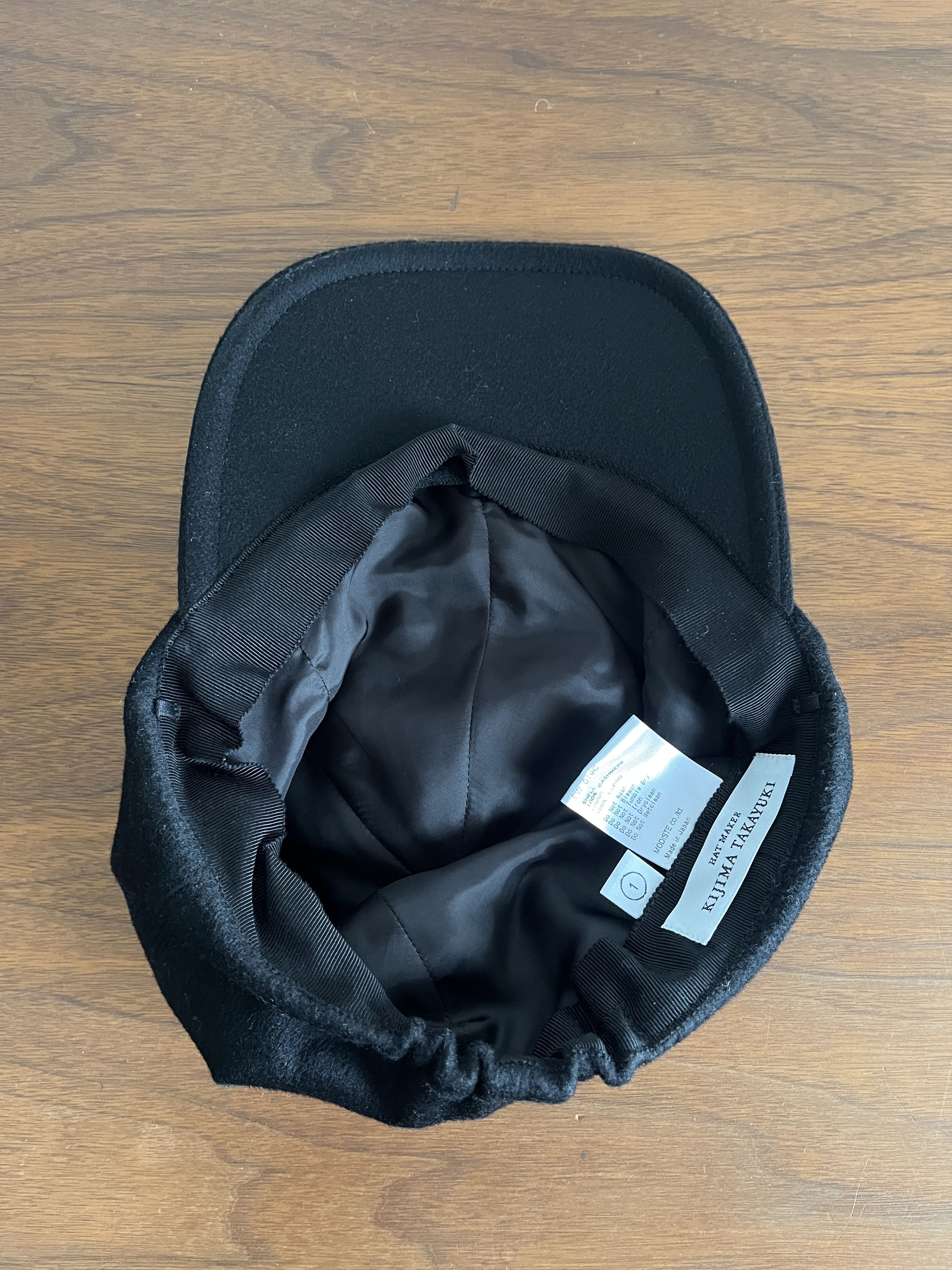 KIJIMA TAKAYUKI black cap, cashmere Size ONE SIZE - 3 Thumbnail