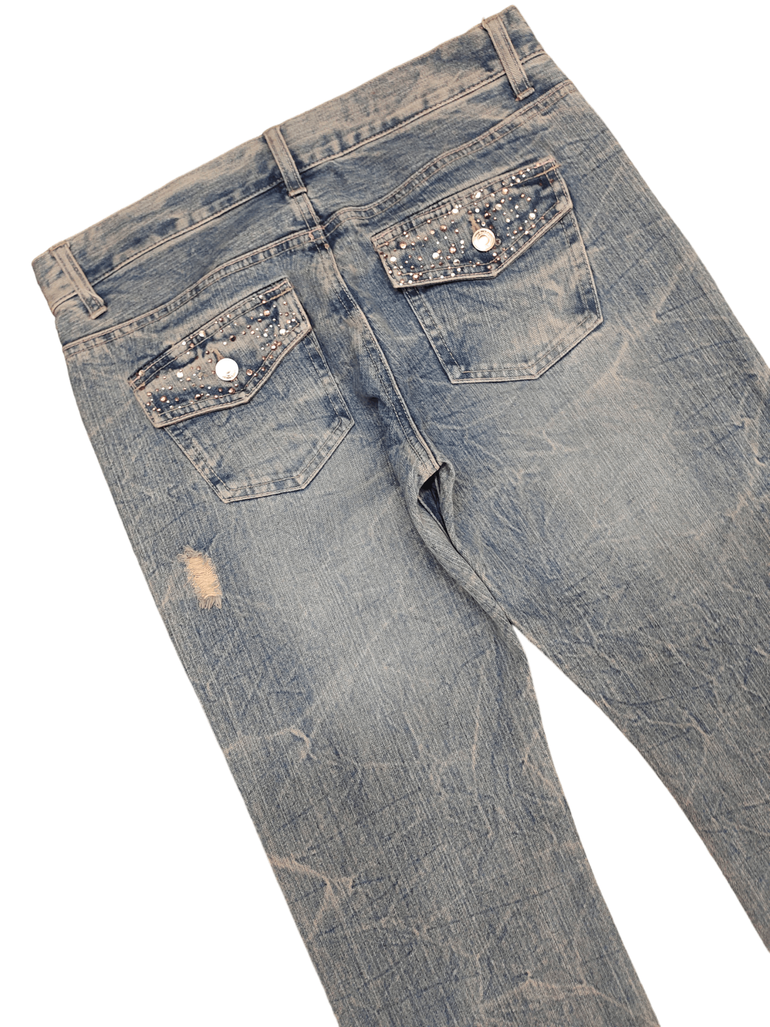 If Six Was Nine Flare Jeans Daily Topics Distress Faded Bootcut Ifsixwasnine Size US 32 / EU 48 - 13 Thumbnail