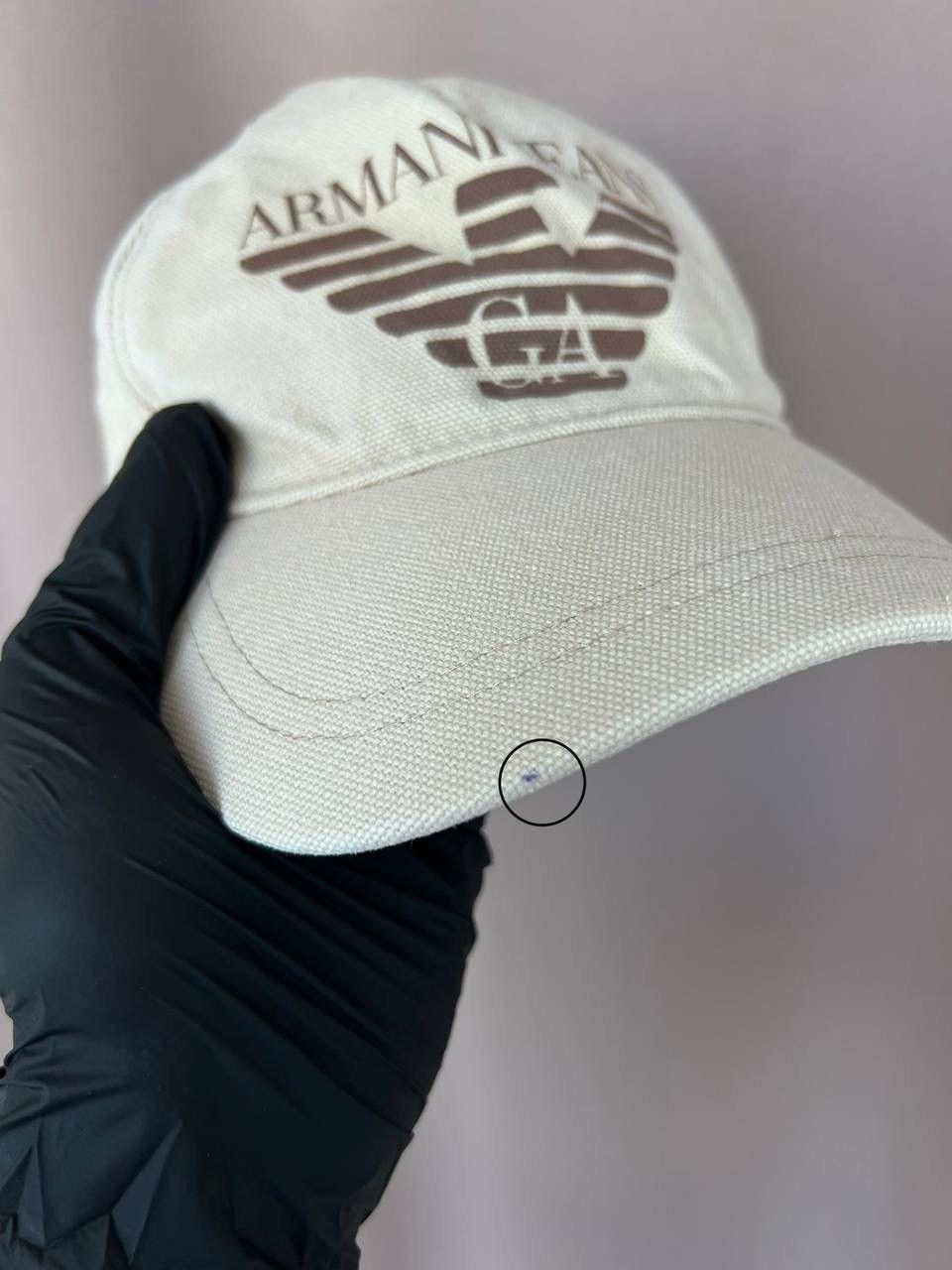 Armani Armani Jeans Cap Logo Hat Beige Luxury One Size Size ONE SIZE - 11 Thumbnail