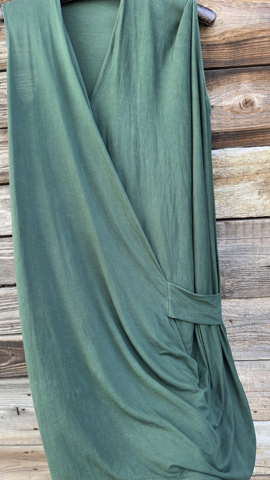 Acne Studios Acne Studios Green Lyocell Wrap Draped Sleeveless Dress Size S / US 4 / IT 40 - 3 Thumbnail