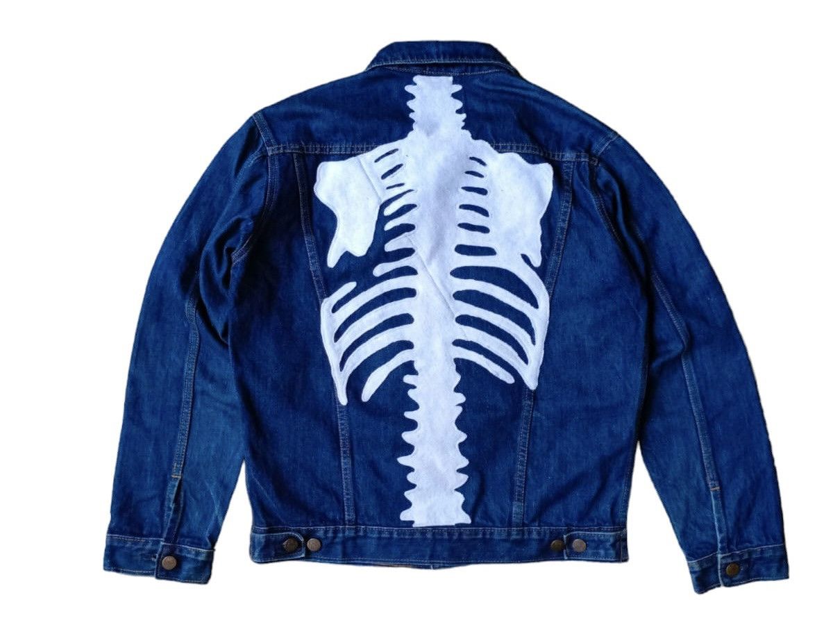Japanese Brand Custom Skeleton Denim Jacket Size US XL / EU 56 / 4 - 2 Thumbnail