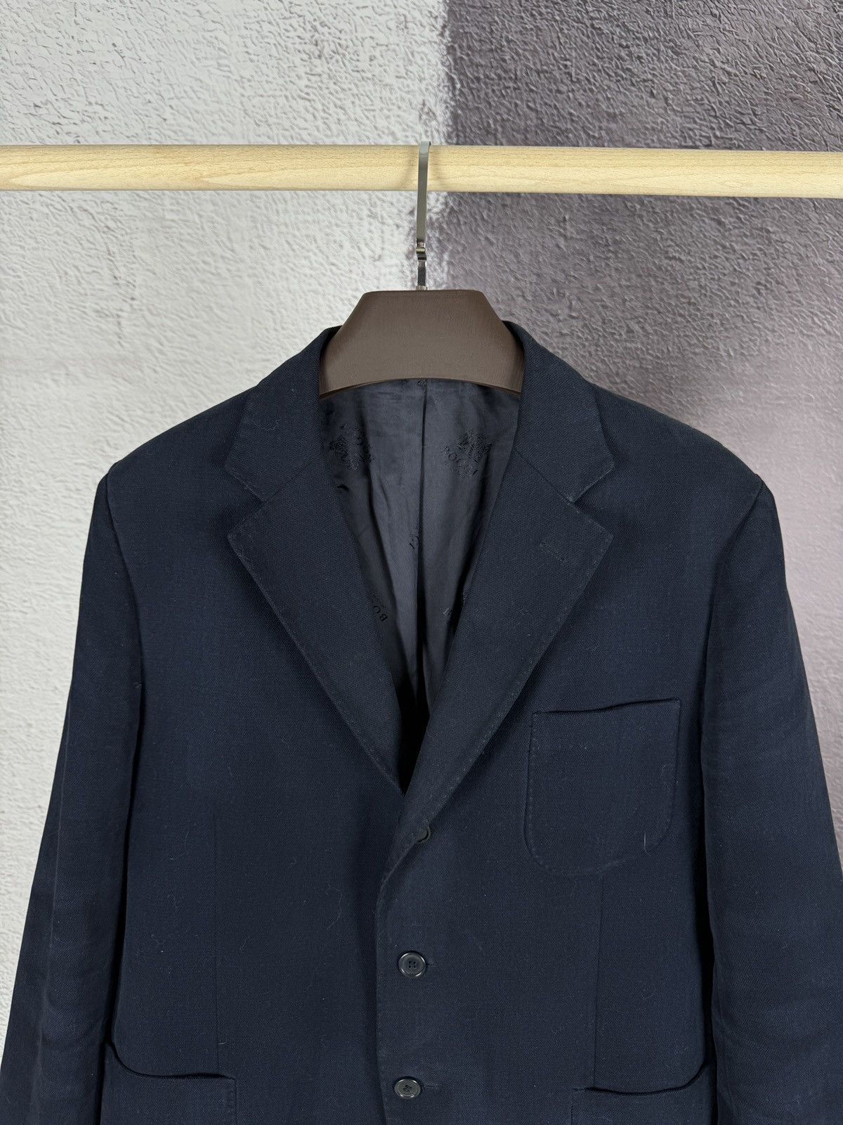Boggi Boggi Milano vintage blue cotton 3 button blazer Size 44R - 10 Thumbnail