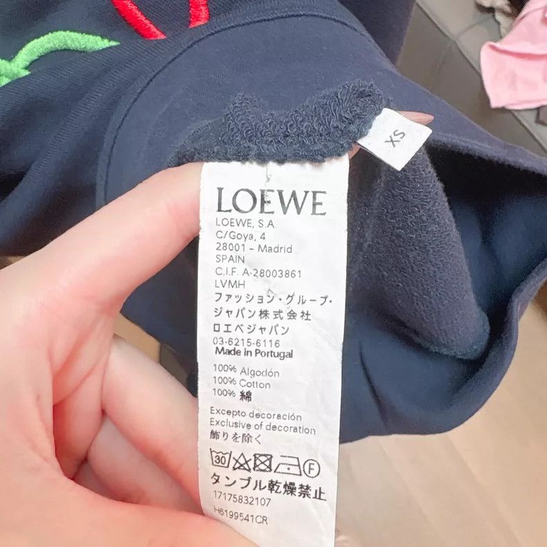 Loewe LOEWE Colorful embroidered logo dark blue round collar hoo Size XS / US 0-2 / IT 36-38 - 7 Thumbnail