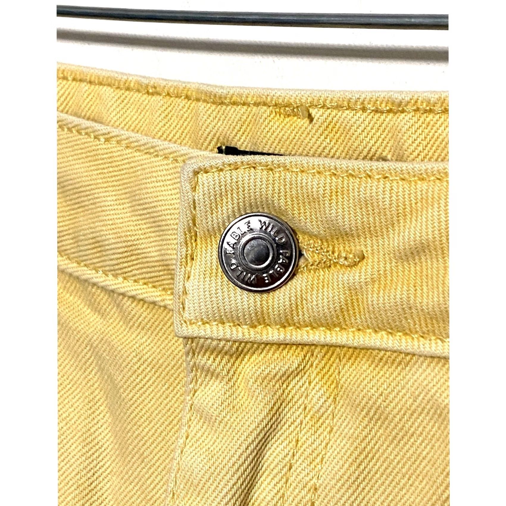 Vintage Wild Fable Denim Bermuda Shorts Womens 16 / 33R Light Yellow Highest Rise Summer Size 38" / US 16 / IT 52 - 3 Thumbnail