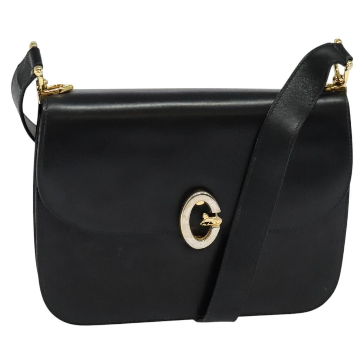 Celine CELINE Shoulder Bag Leather Black Gold Size ONE SIZE - 1 Thumbnail