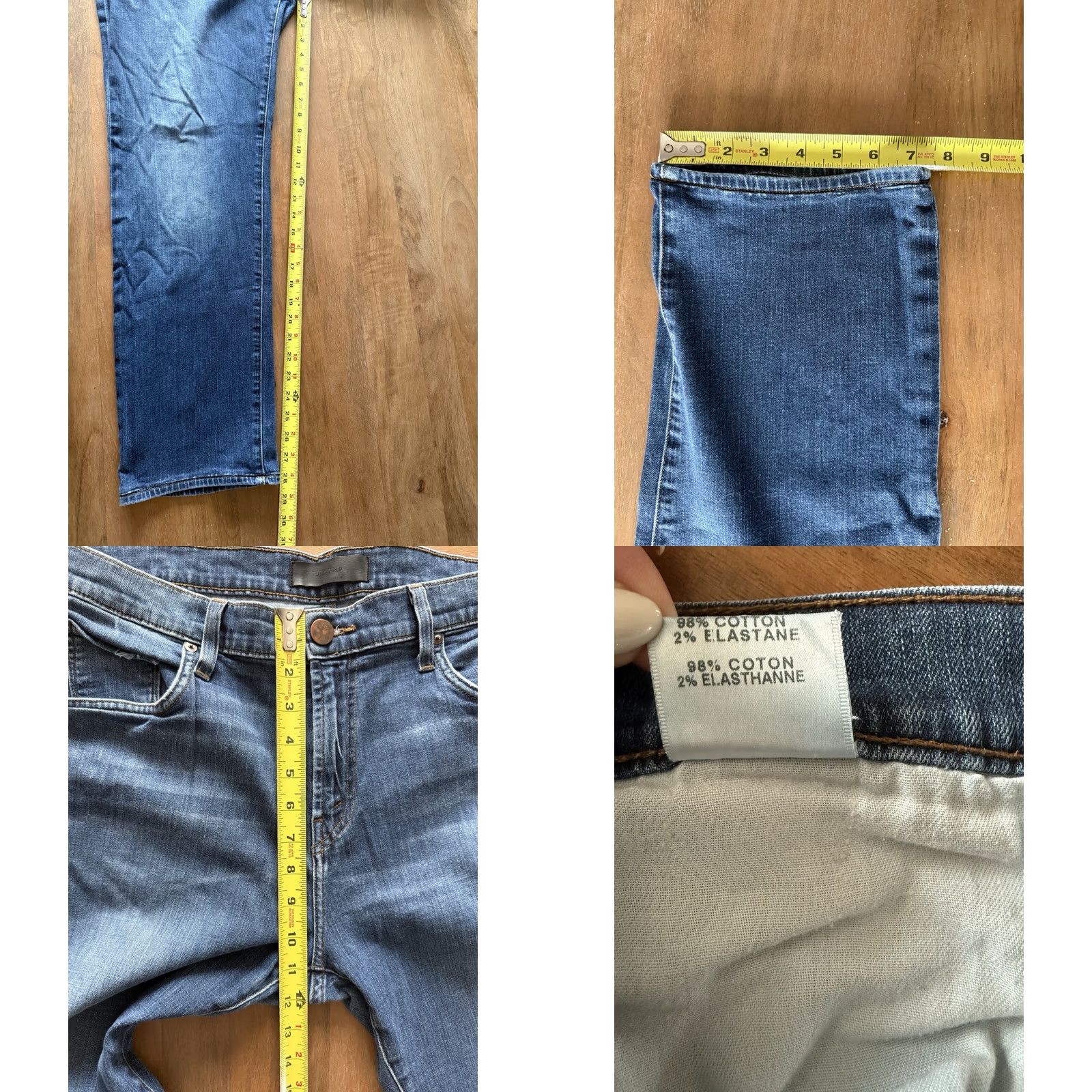 J Brand J Brand Kane Jeans Mens Size 36 Slim Straight Denim Blue 5-Pocket Logo Zipper Button Inseam 28" Regular Rise Mid Vintage: No Size US 37 - 8 Thumbnail