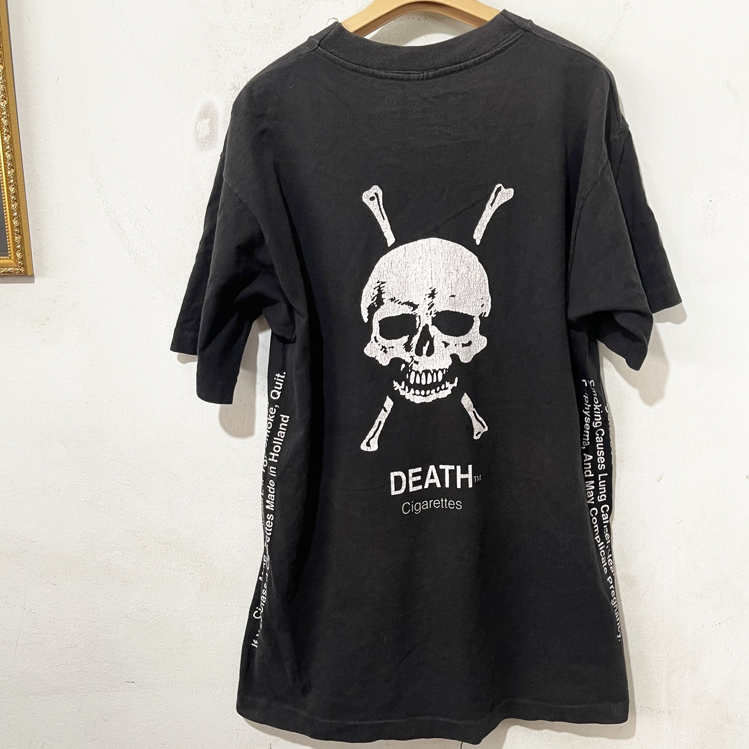 Vintage Vintage 90s Death Cigarettes T-Shirt Size US XL / EU 56 / 4 - 1 Thumbnail