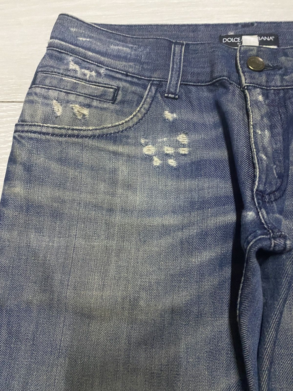 Dolce & Gabbana Vintage Dolce & Gabbana Distressed Distressed Skinny Jeans Size US 30 / EU 46 - 9 Thumbnail