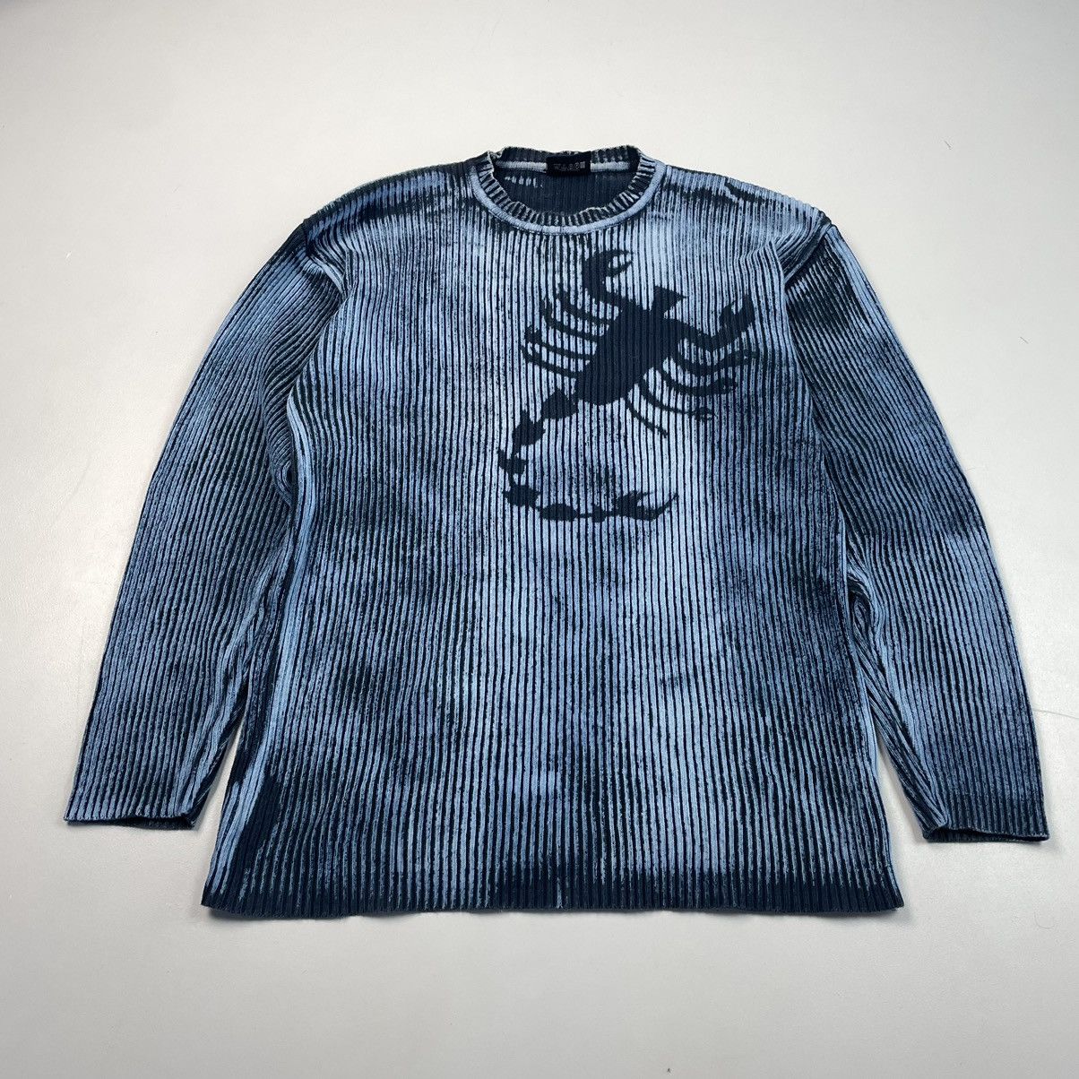 Japanese Brand × Vintage Vintage Y2K 00s Distressed Punk Sweater knit Size US L / EU 52-54 / 3 - 4 Thumbnail
